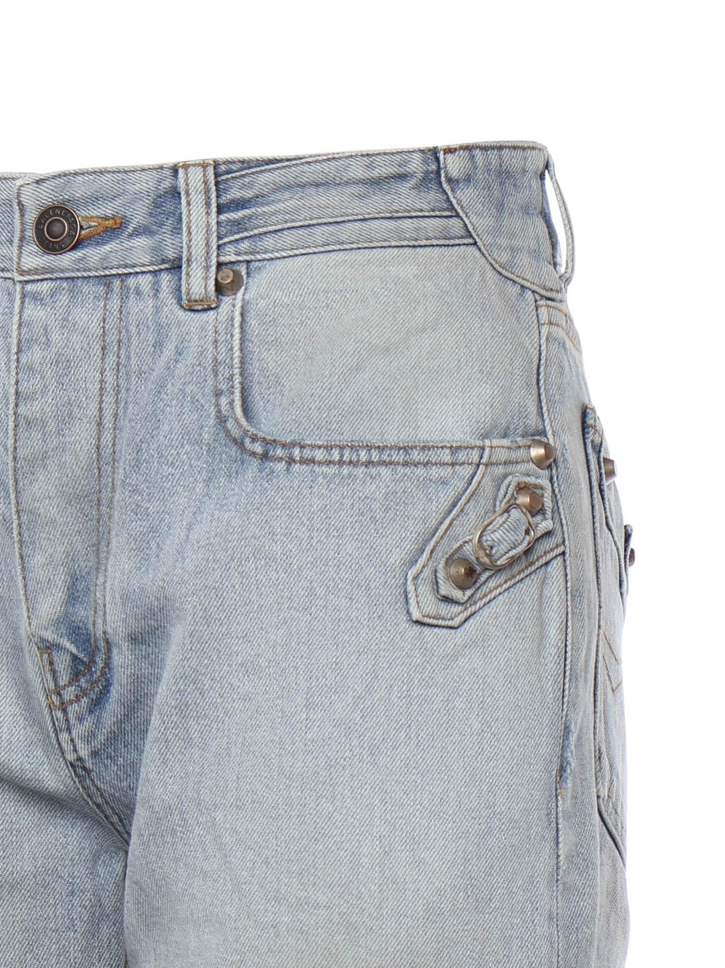 Jeans dritti City in denim di cotone