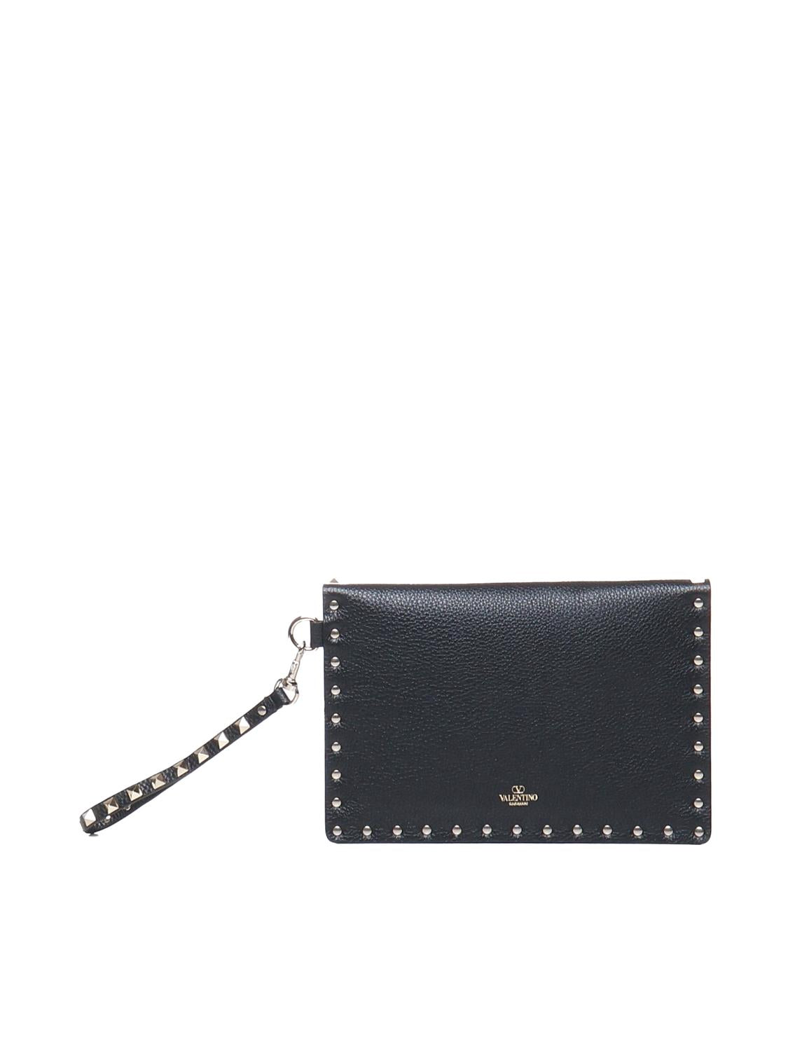 Pouch Rockstud in vitello granato