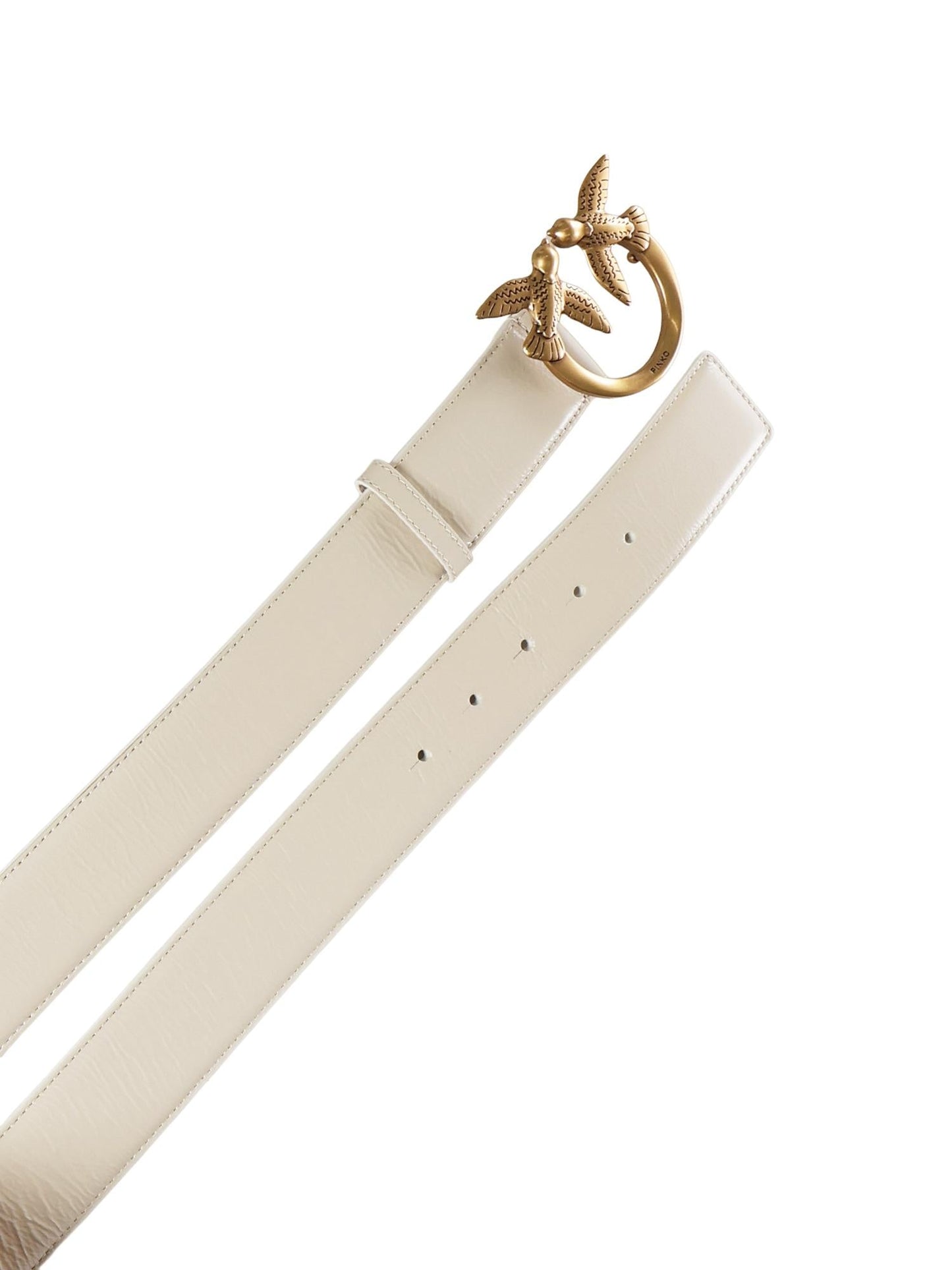 Cintura in pelle con logo