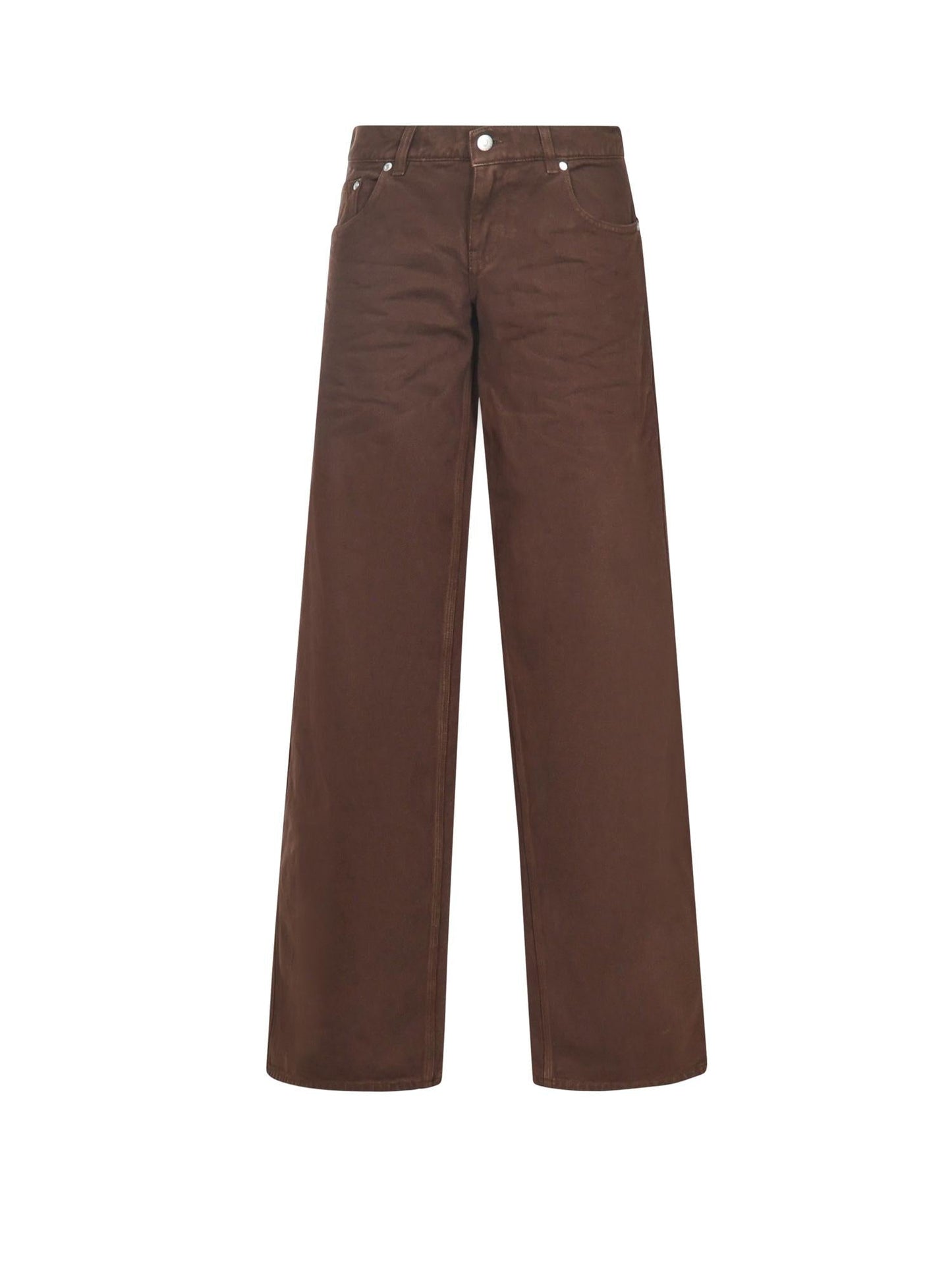 Jeans in denim con gamba larga
