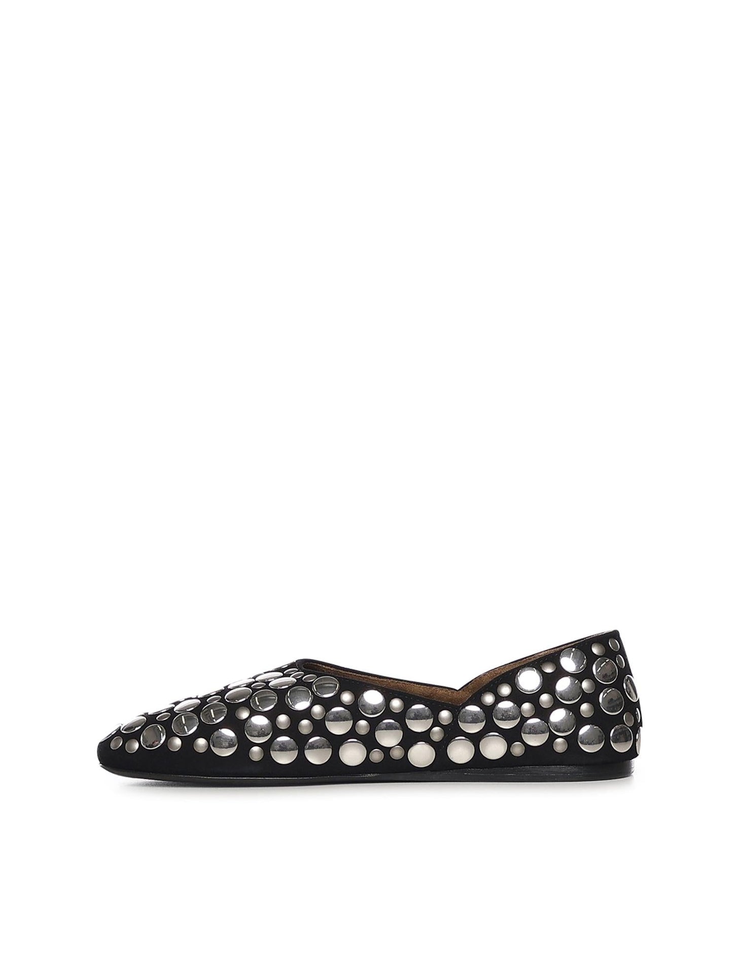 Ballerine Jane in pelle scamosciata con borchie