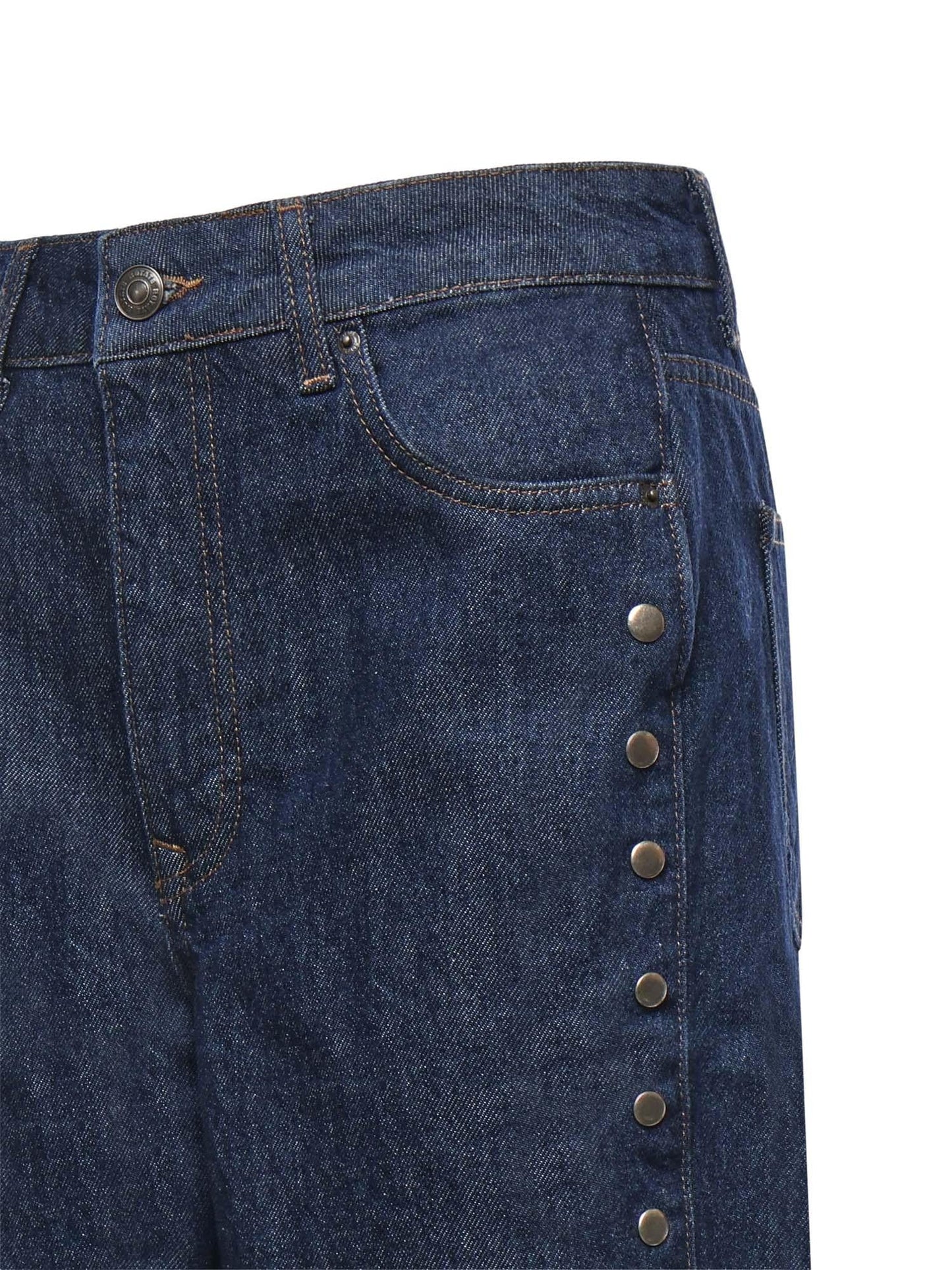 Jeans a gamba larga con bottoni