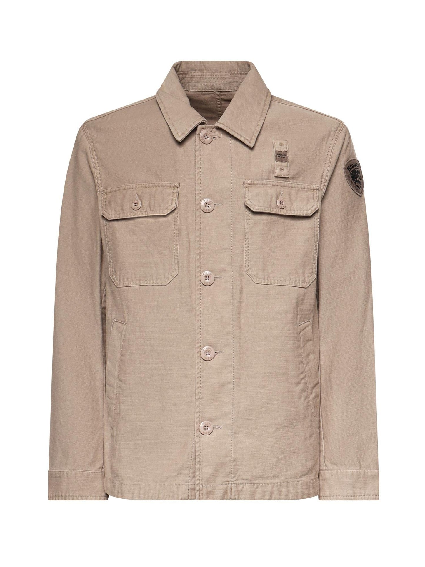Overshirt in cotone con logo