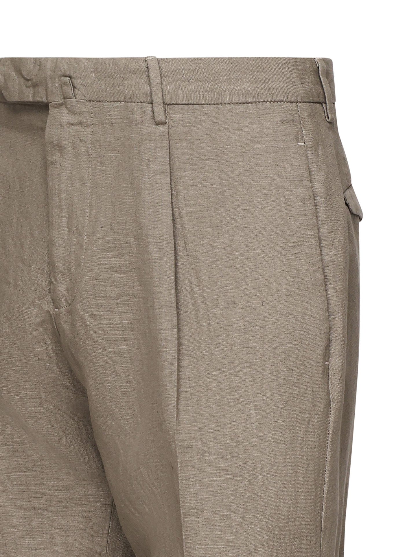 Pantaloni pince in lino
