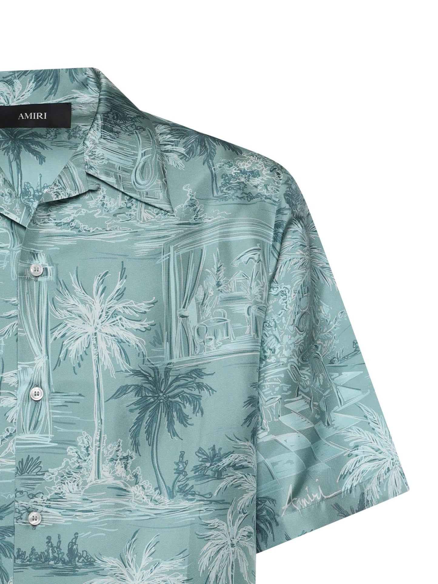 Camicia con stampa in seta