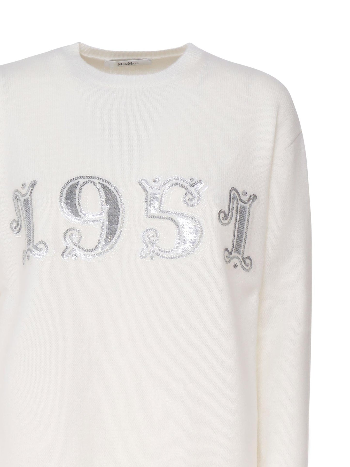 Pullover Plata in lana, cachemire e paillettes