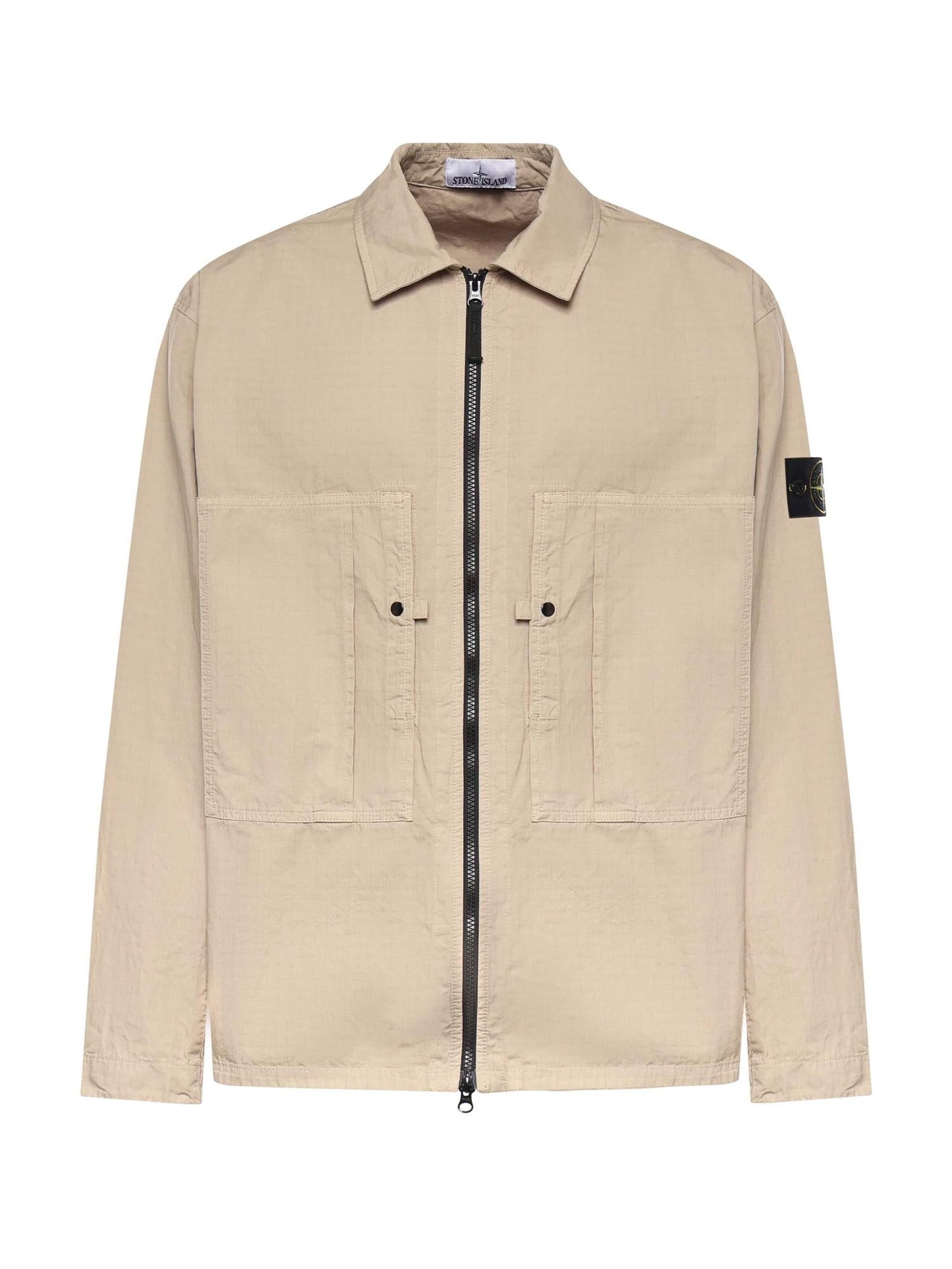Overshirt in cotone con logo
