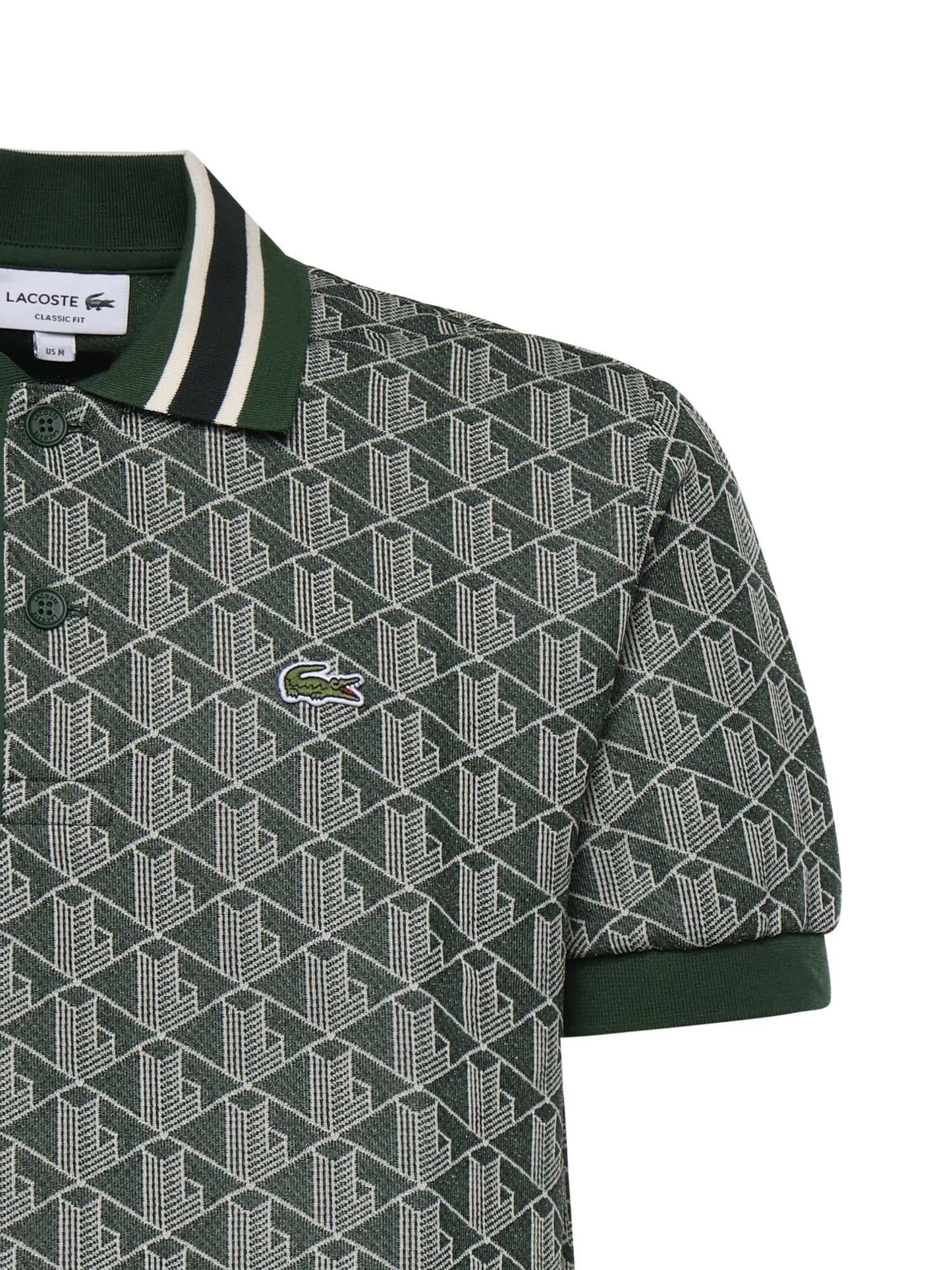 Polo in jacquard con monogramma