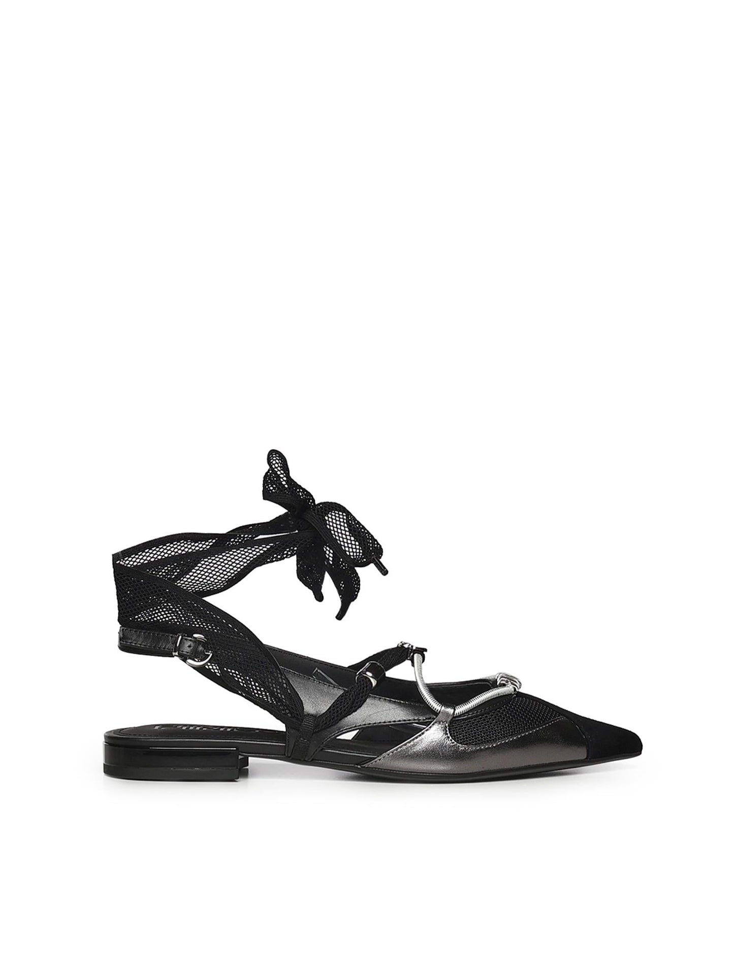 Ballerine slingback con lacci