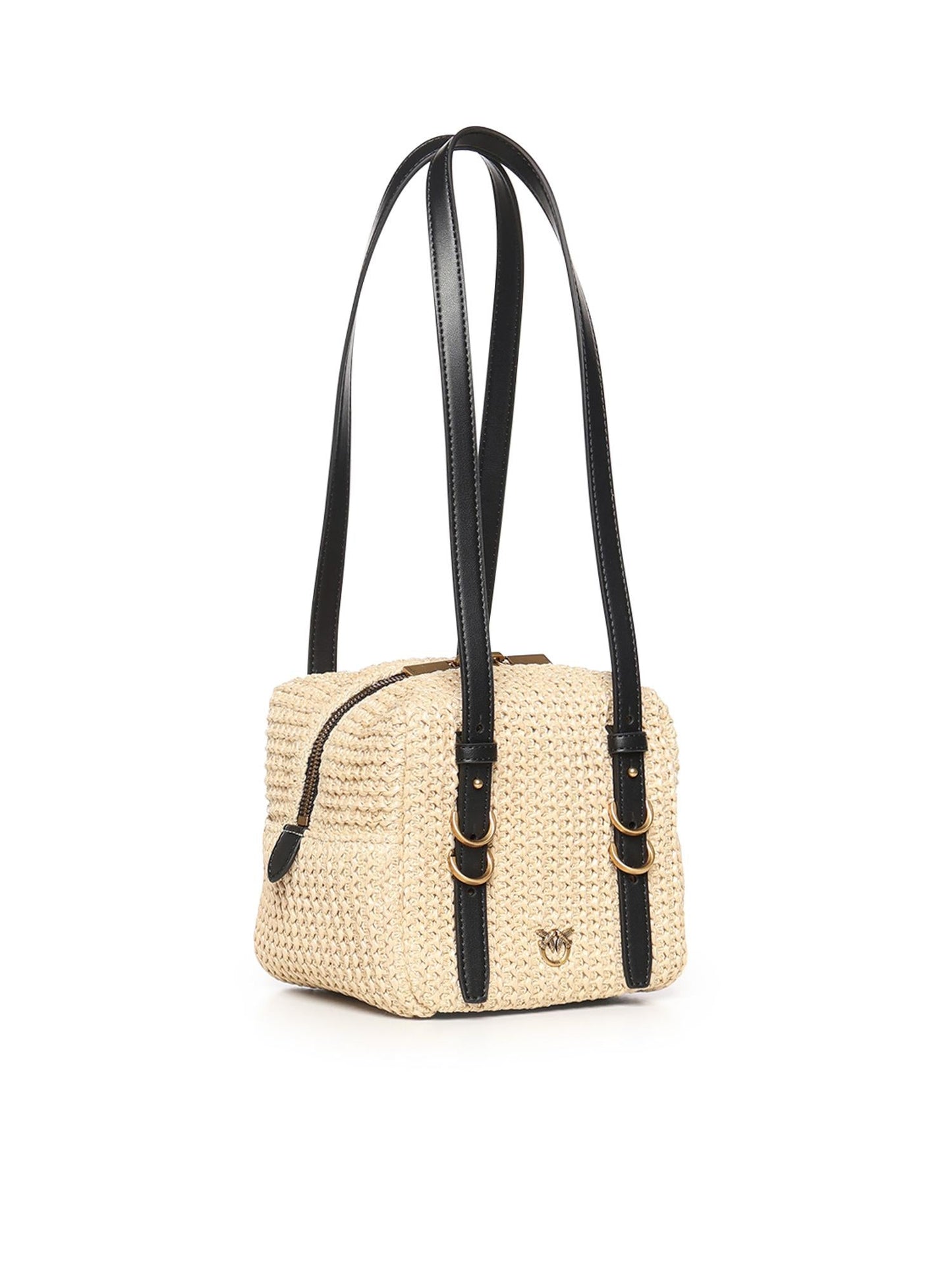 Borsa a tracolla Cubic Bag in rafia