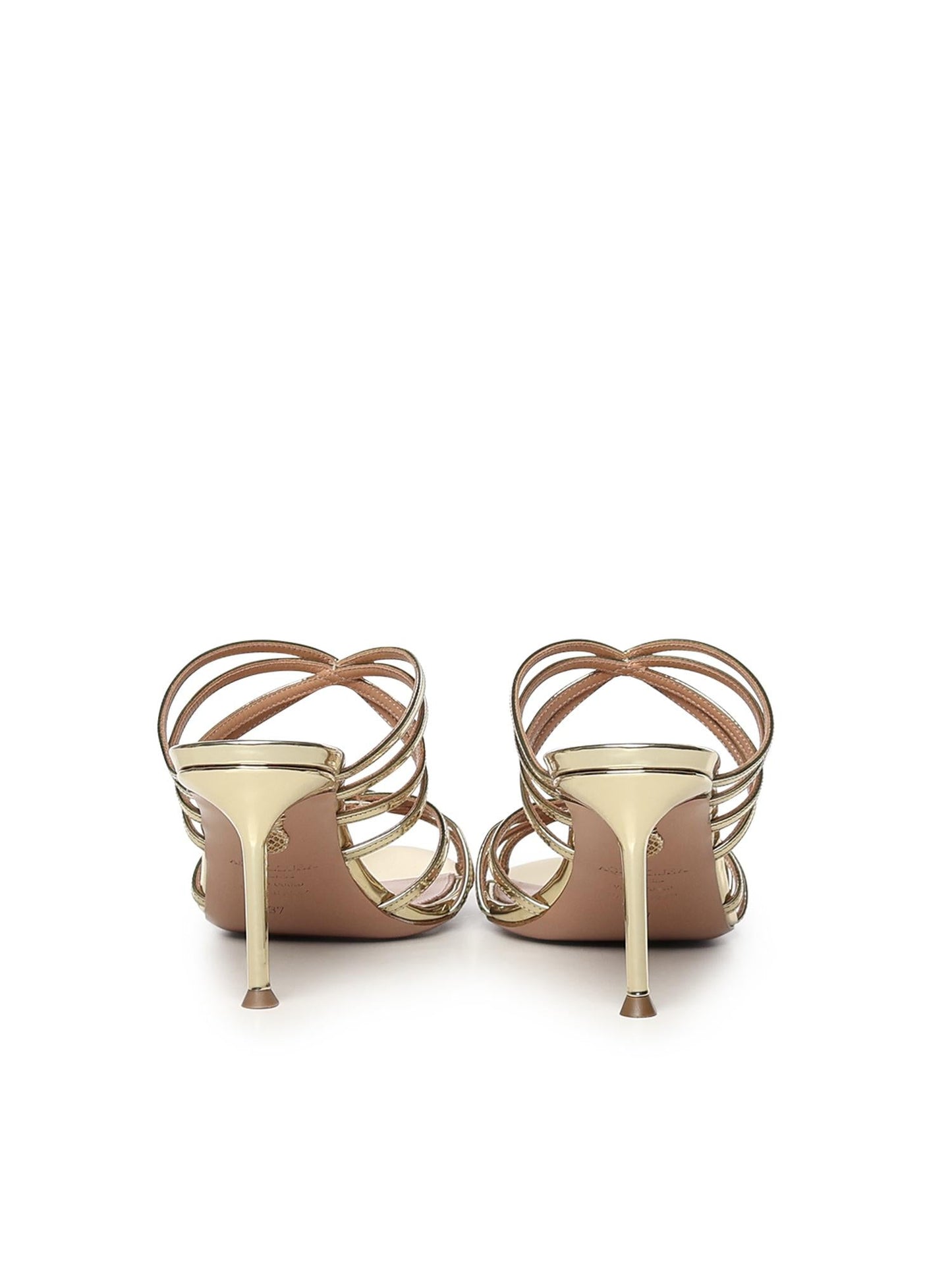 Mules Tell Me in pelle metallizzata