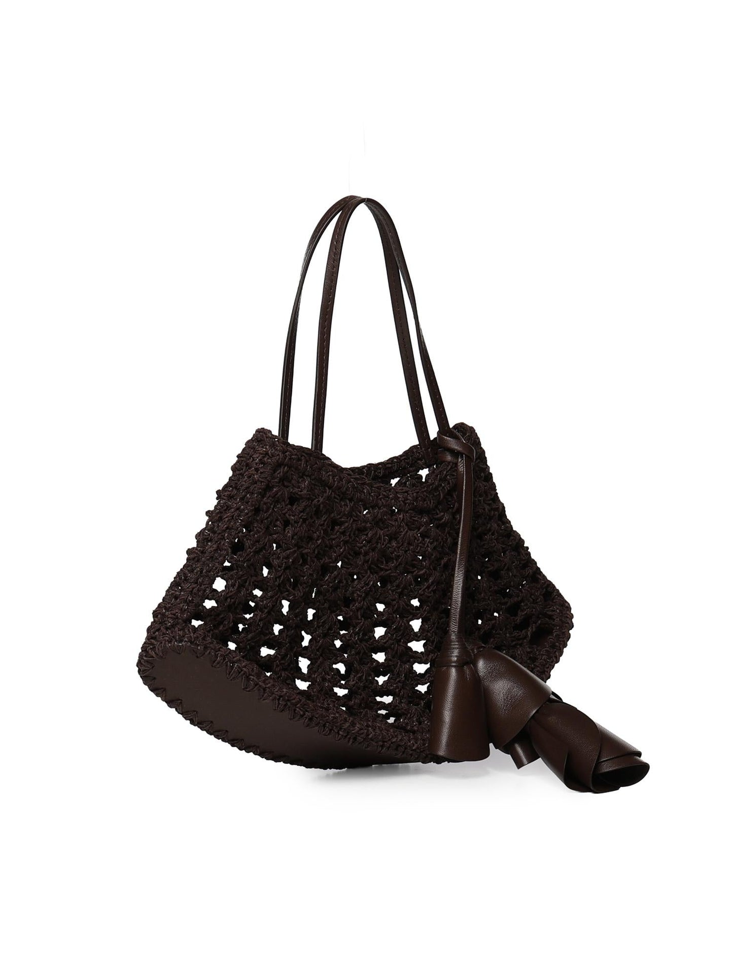 Borsa Maya Small in pelle e crochet