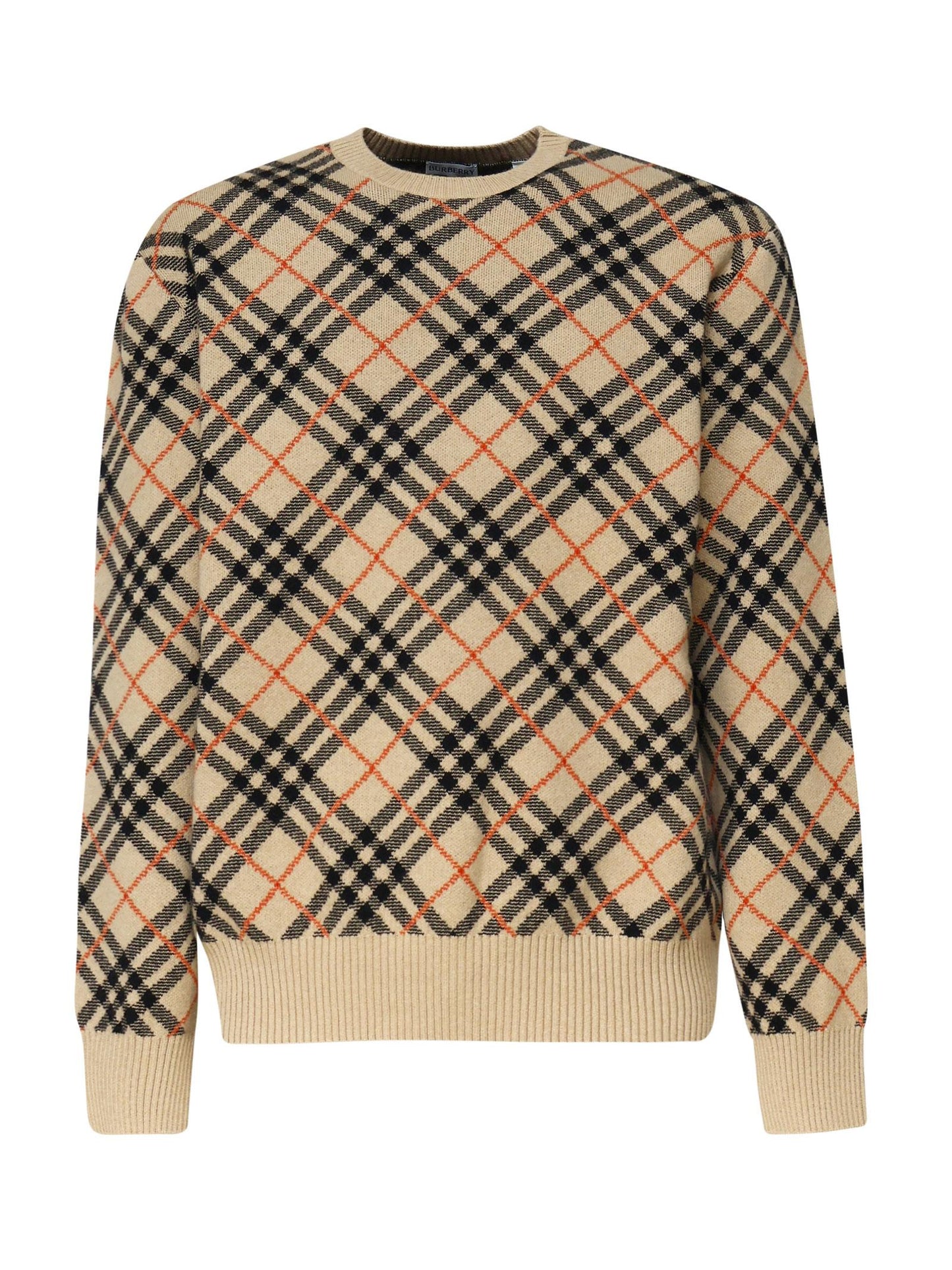 Maglioncino in cashmere check all-over