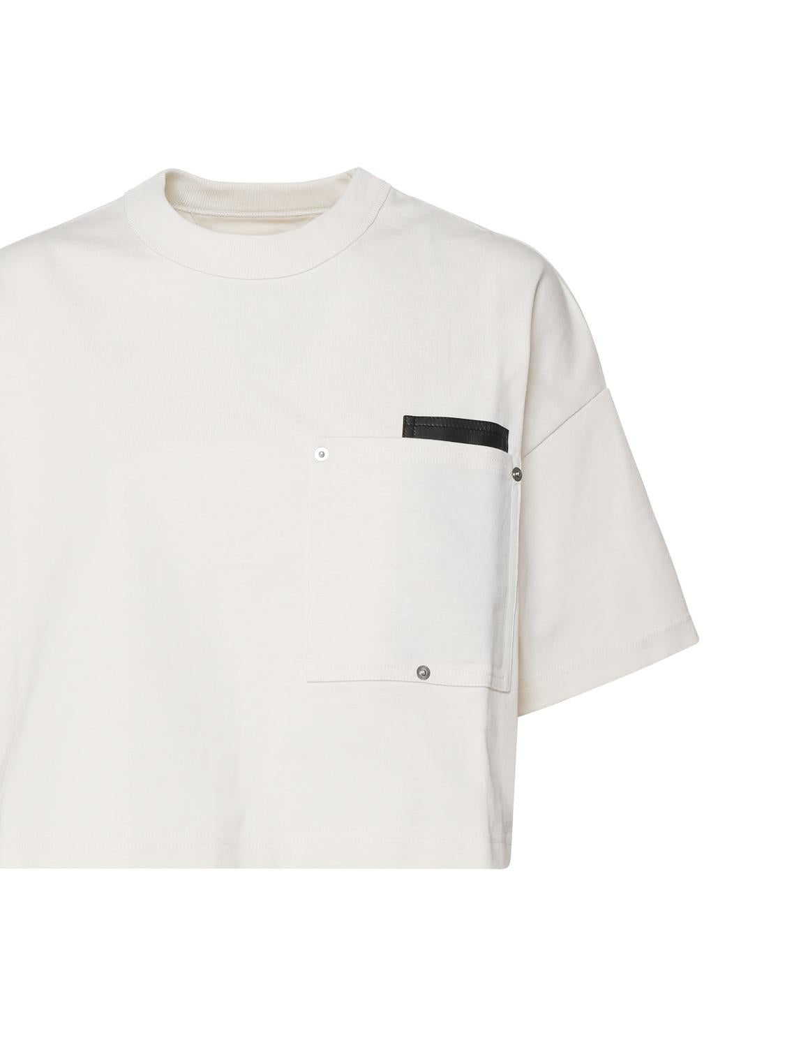 T-shirt crop top in cotone