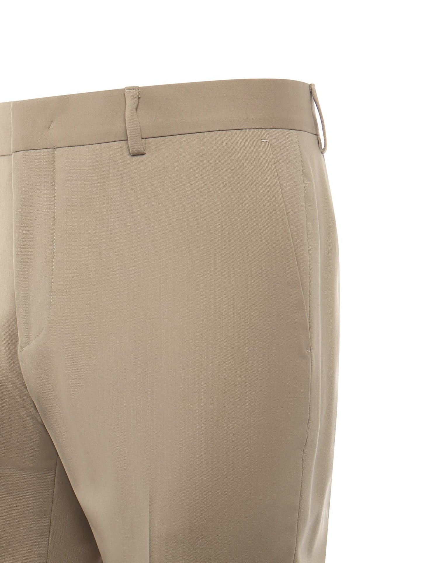 Pantaloni sartoriali in gabardine di misto lana