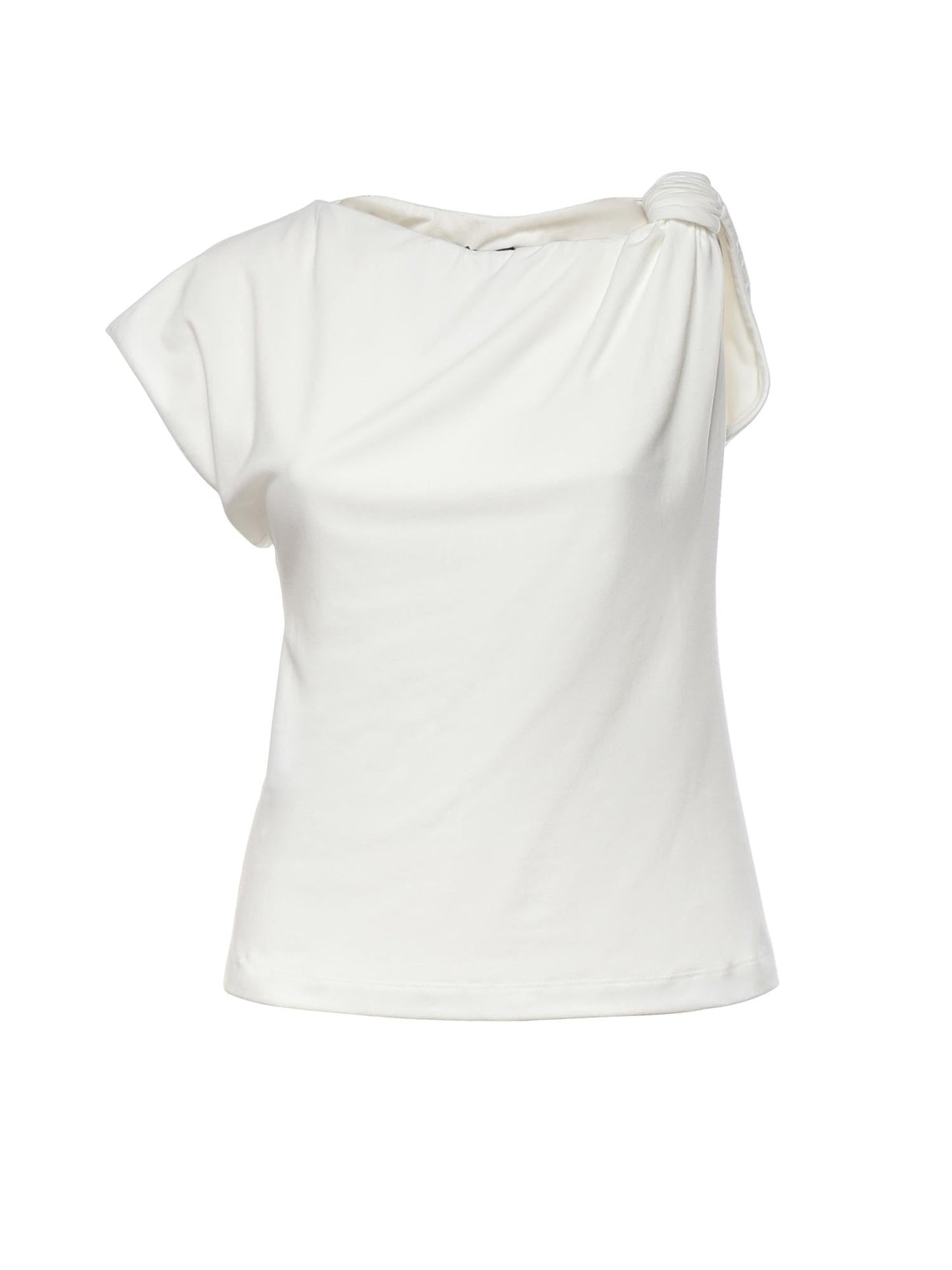 Top asimmetrico in misto cotone
