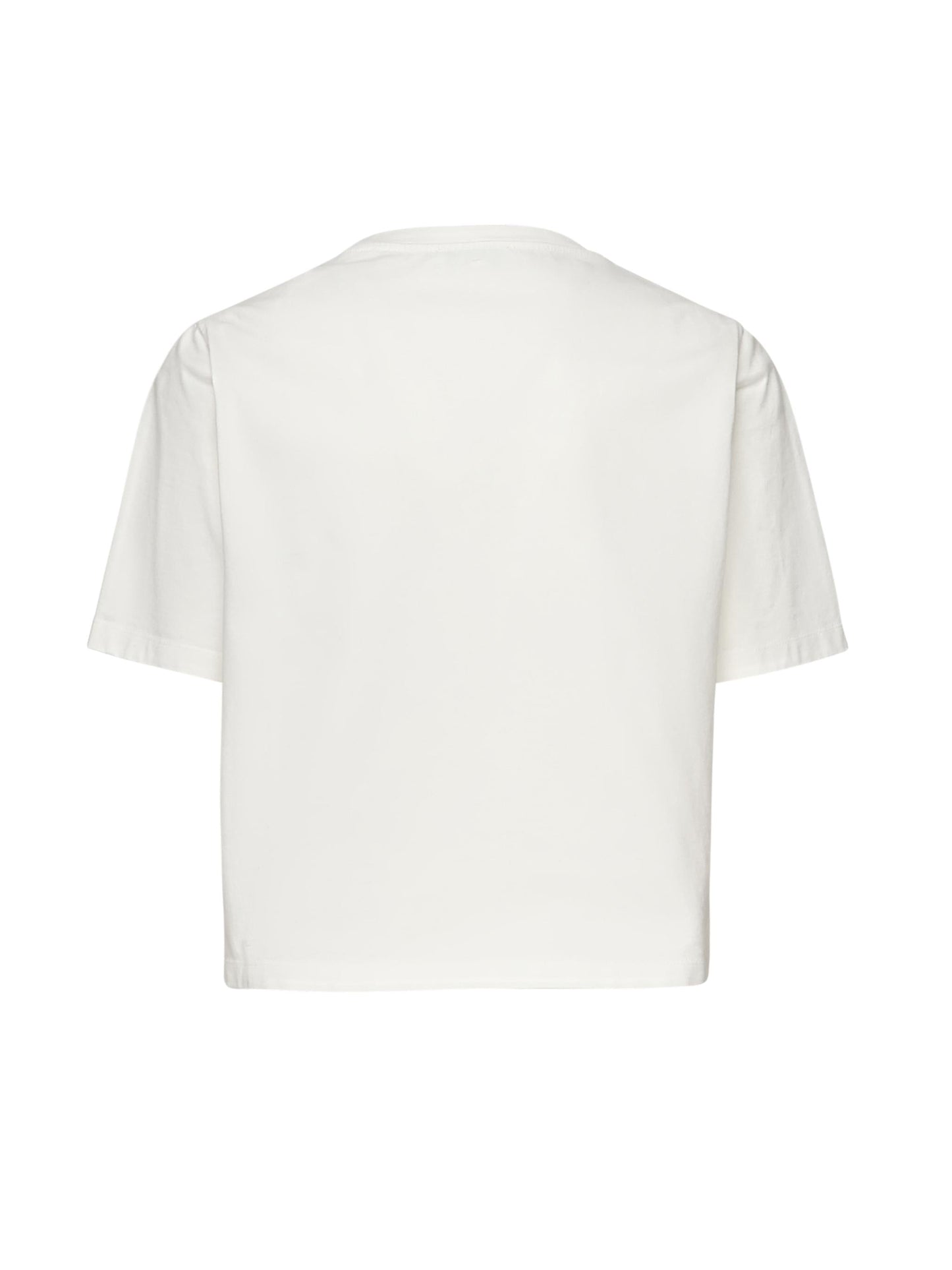 T-shirt cropped in jersey di cotone