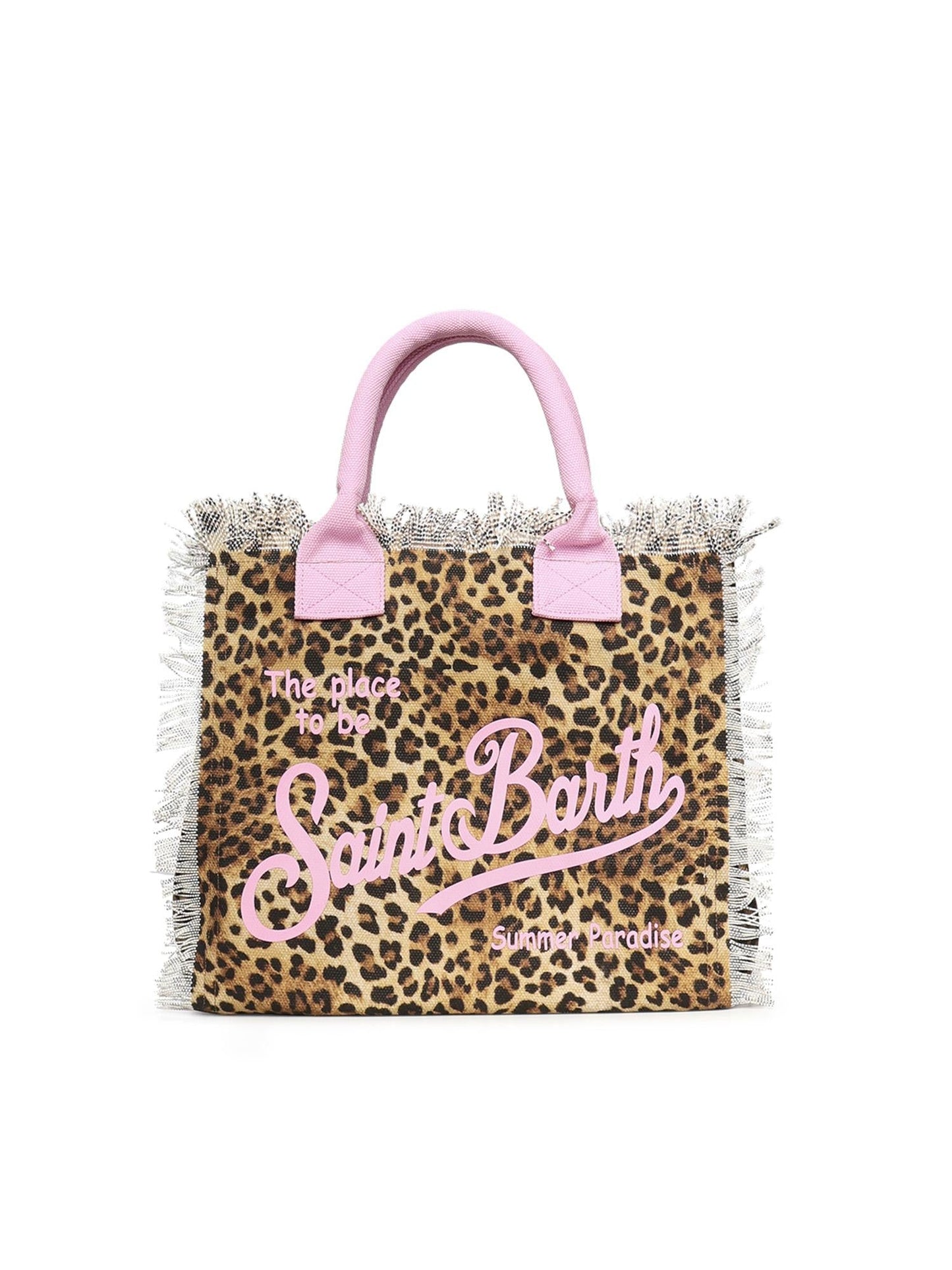 Borsa Vanity in canvas con stampa animalier