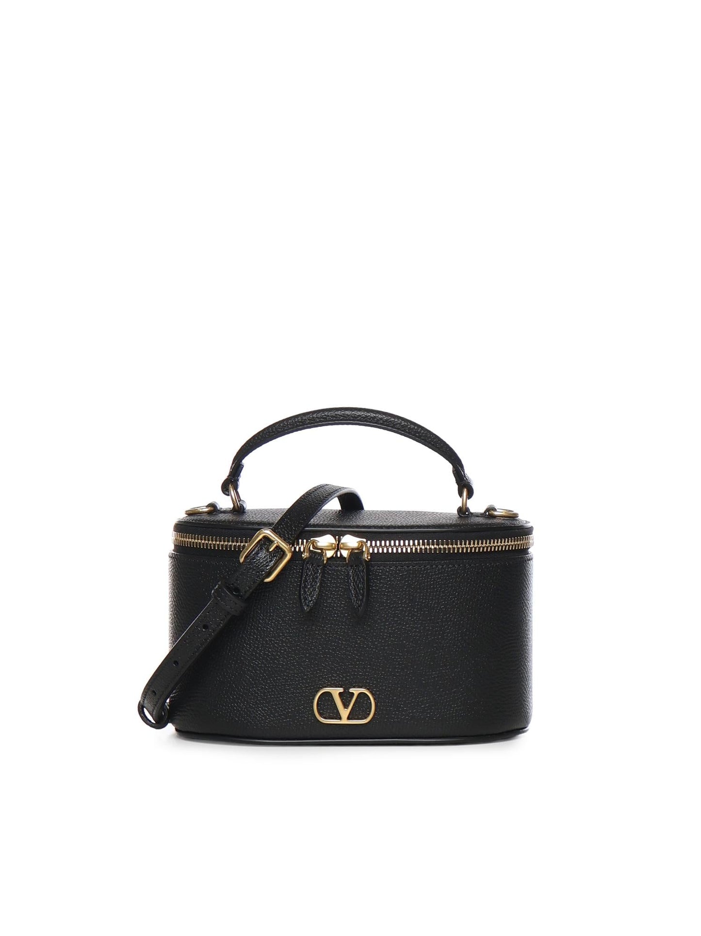 Mini Vanity Bag Vlogo Signature in vitello granato