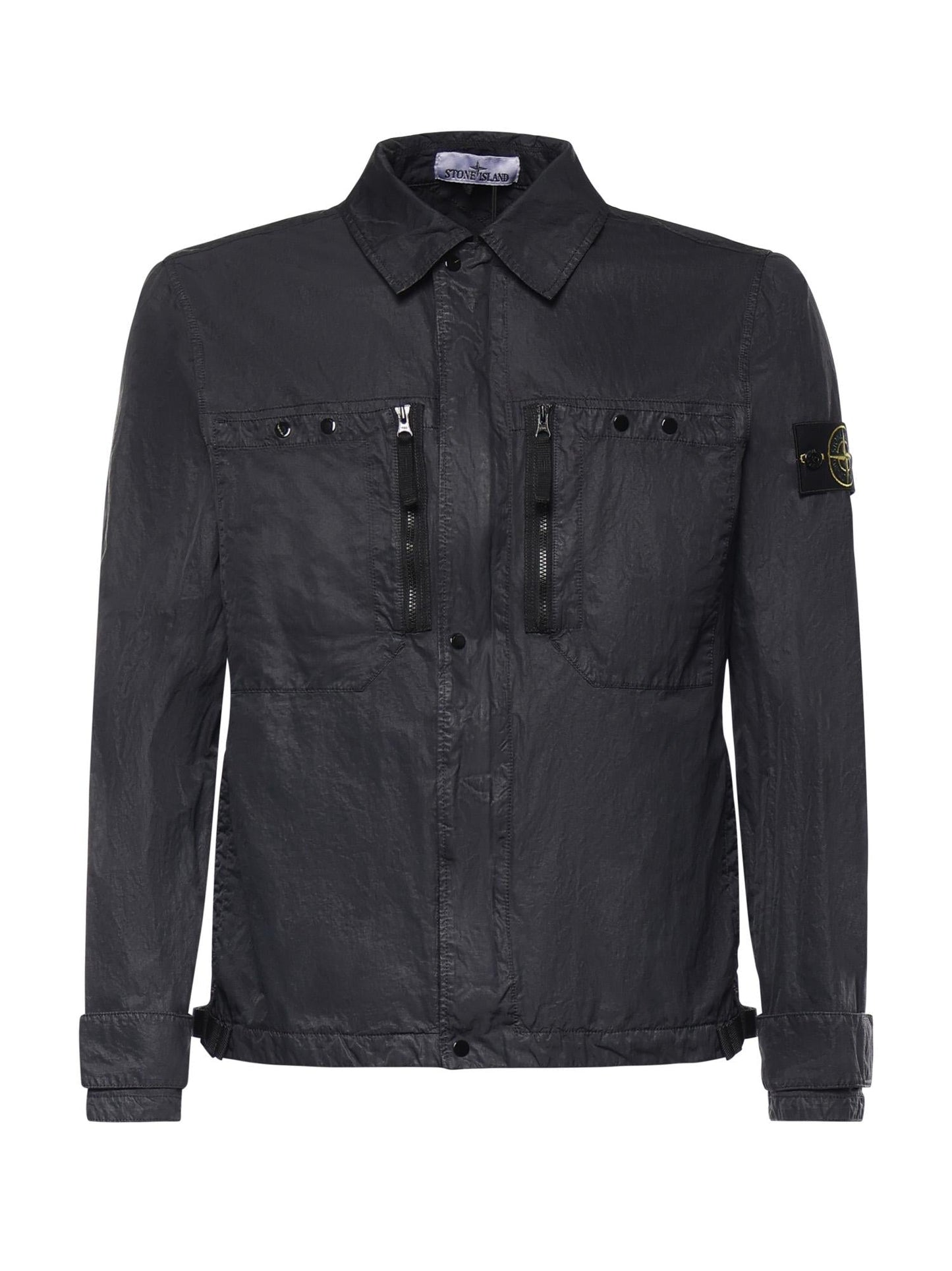 Overshirt in nylon con logo
