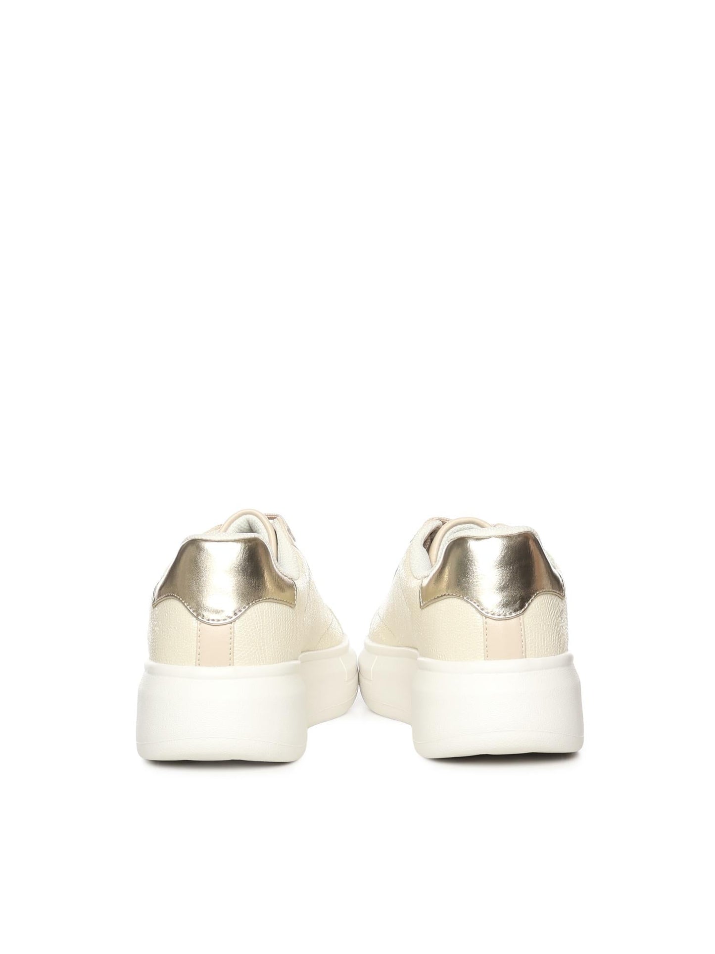 Sneakers platform in pelle