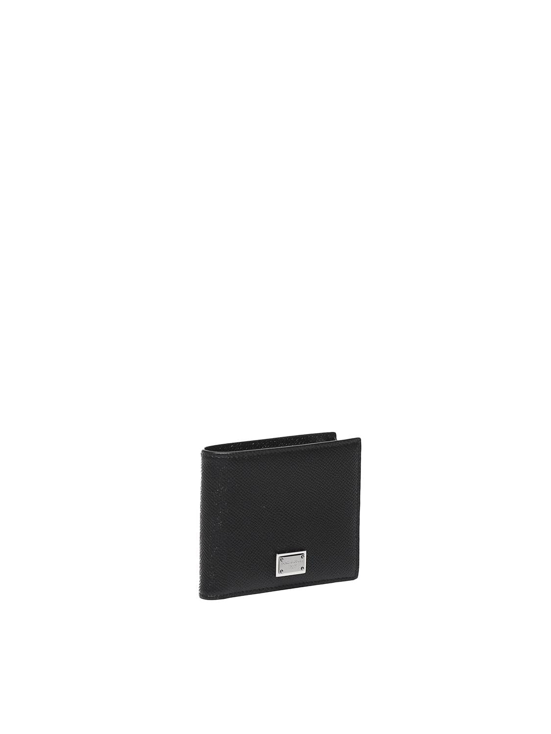Portafoglio bifold in pelle di vitello