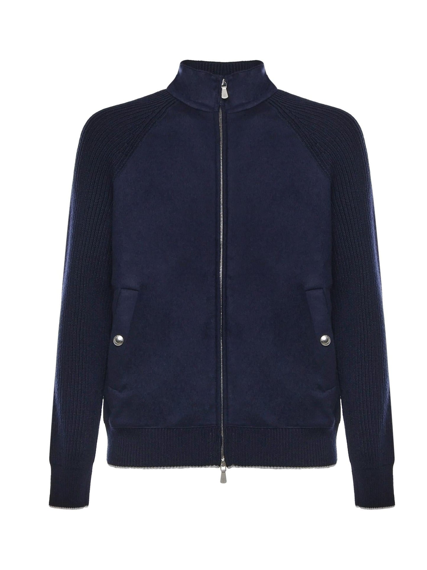 Giacca con zip in lana