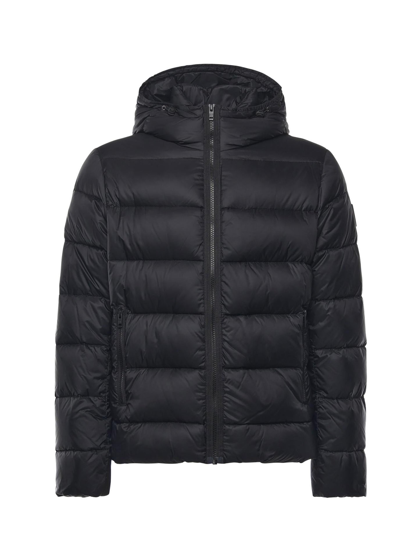Piumino double front in popeline calandrato