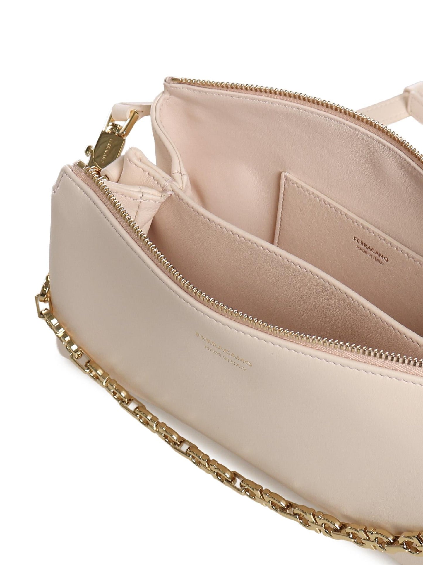 Mini bag in pelle con logo