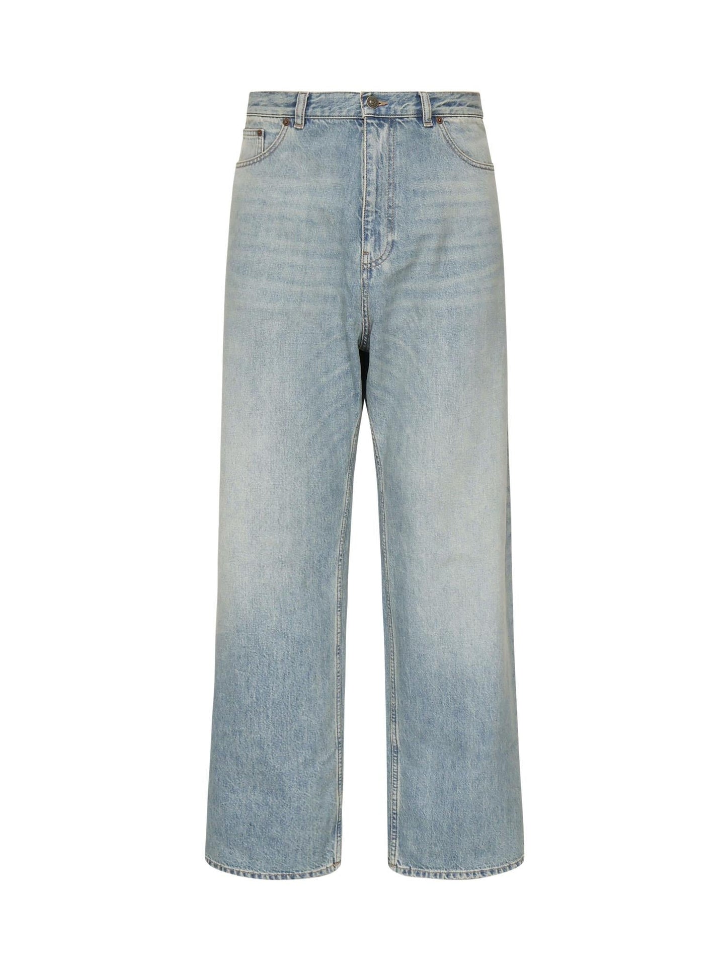 Jeans gamba ampia in denim
