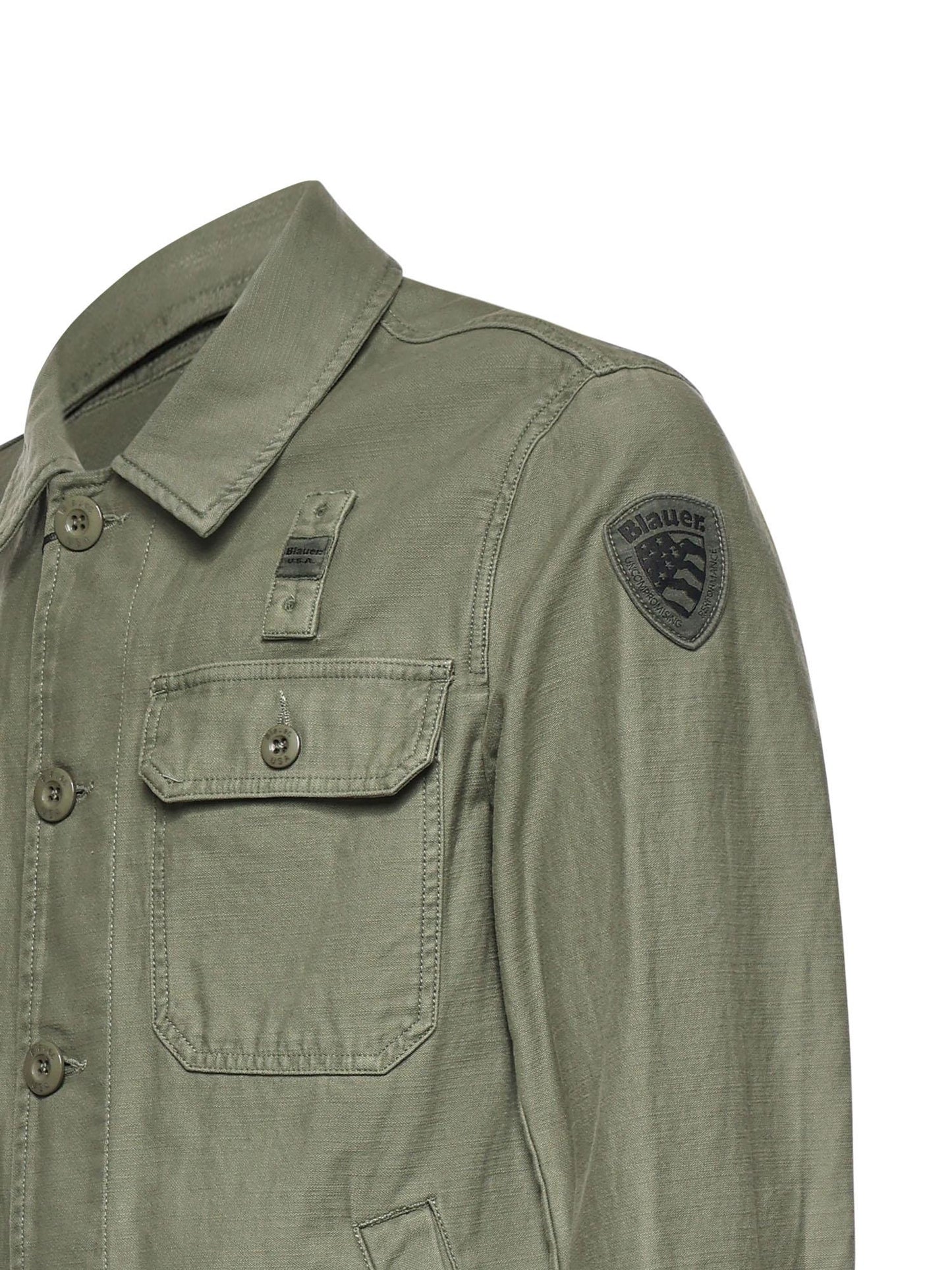 Overshirt in cotone con logo