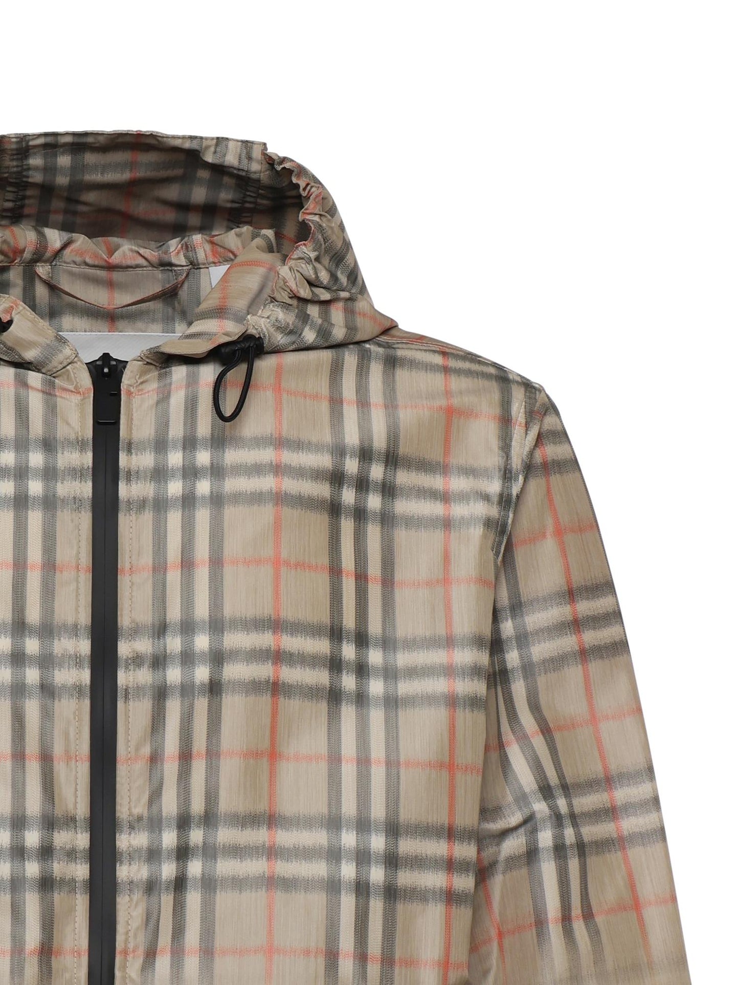 Giacca con cappuccio e Check sfumato