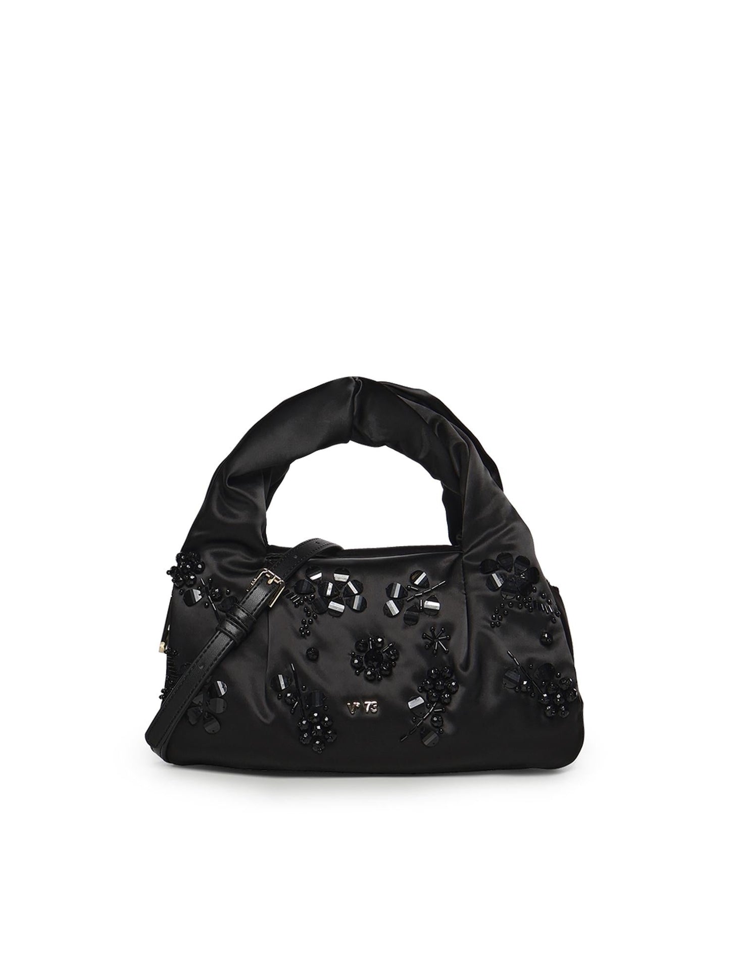 Mini bag con applicazioni floreali