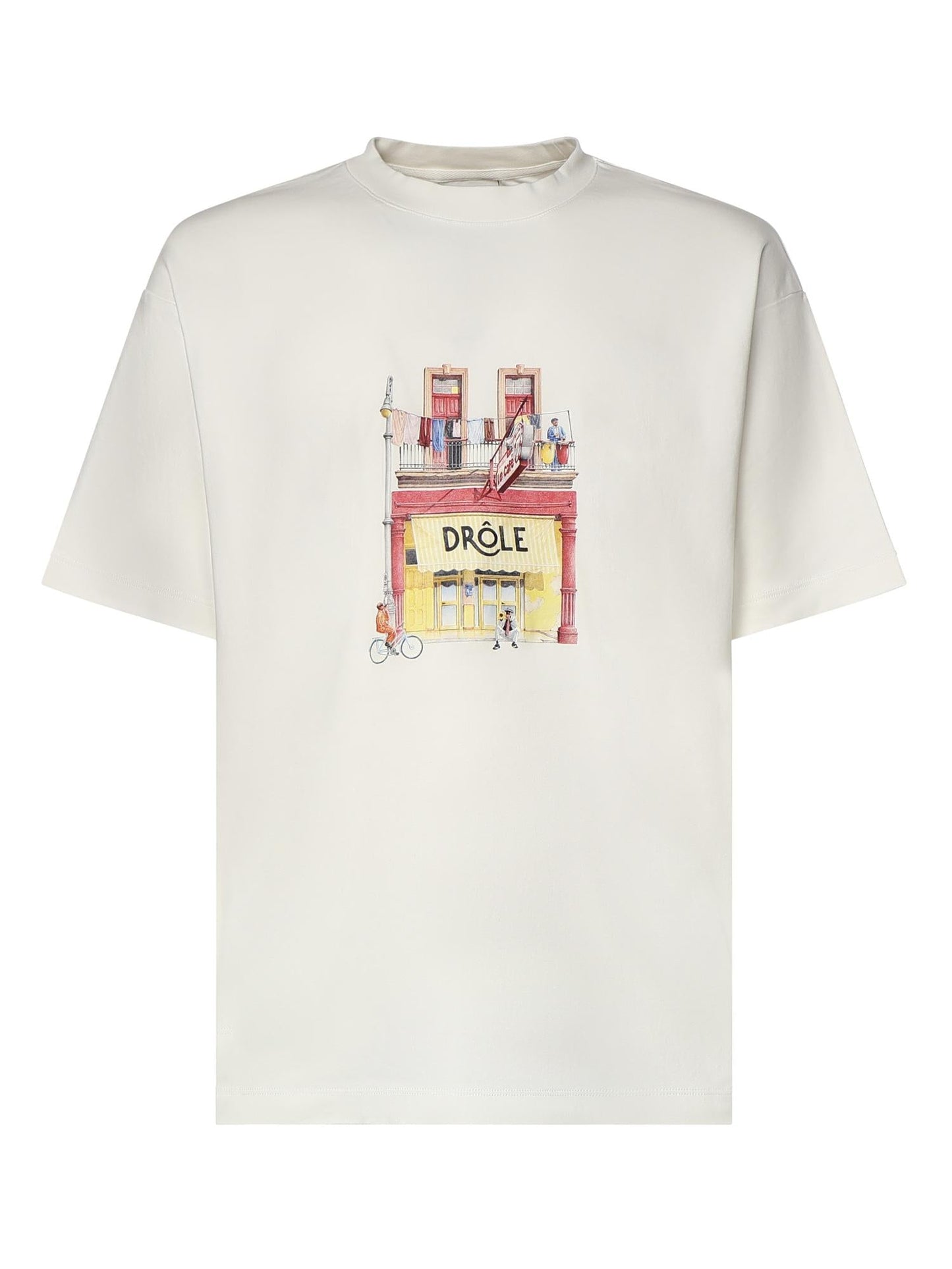 T-shirt Drôle Café in cotone
