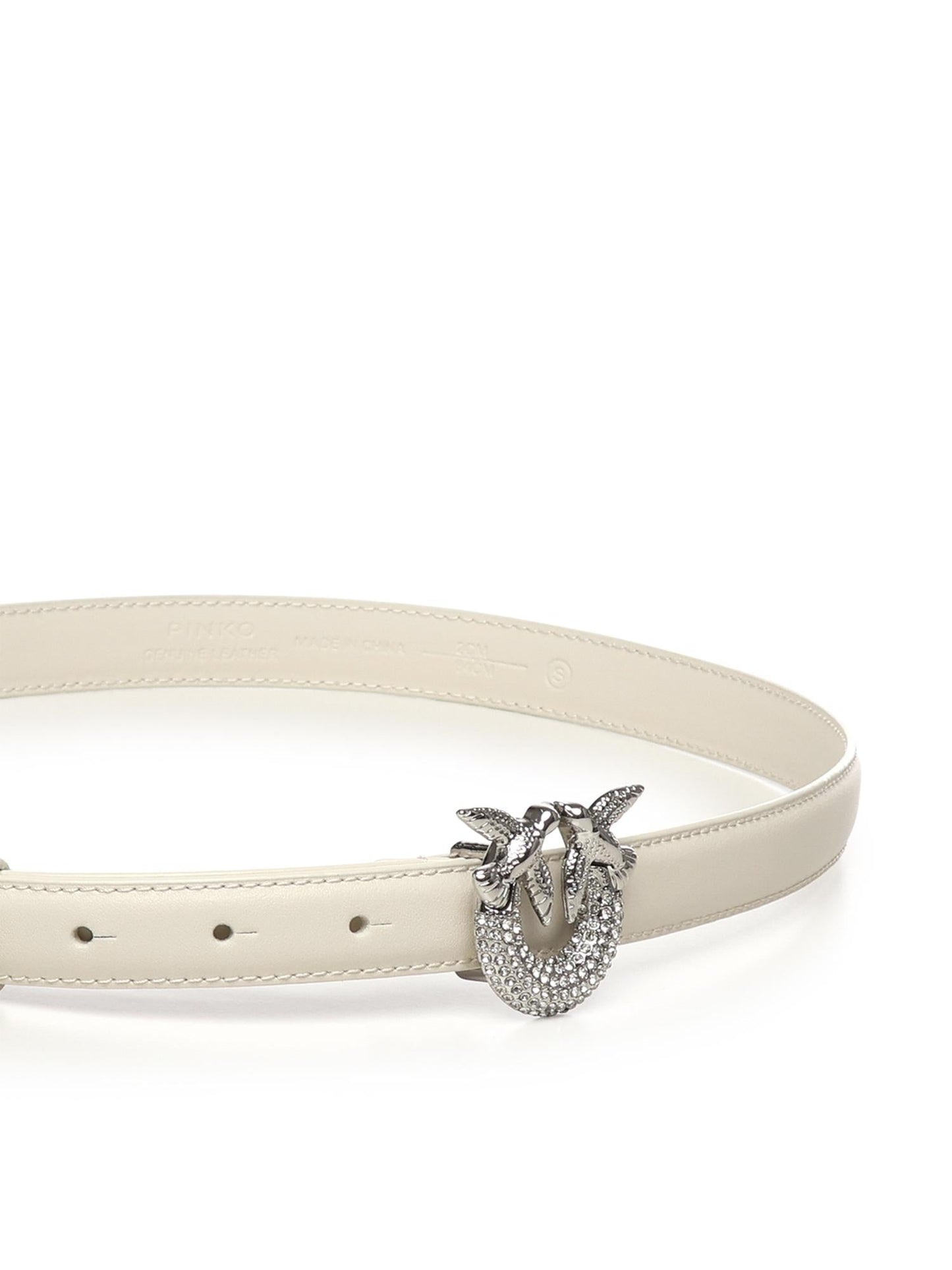 Cintura in pelle con logo