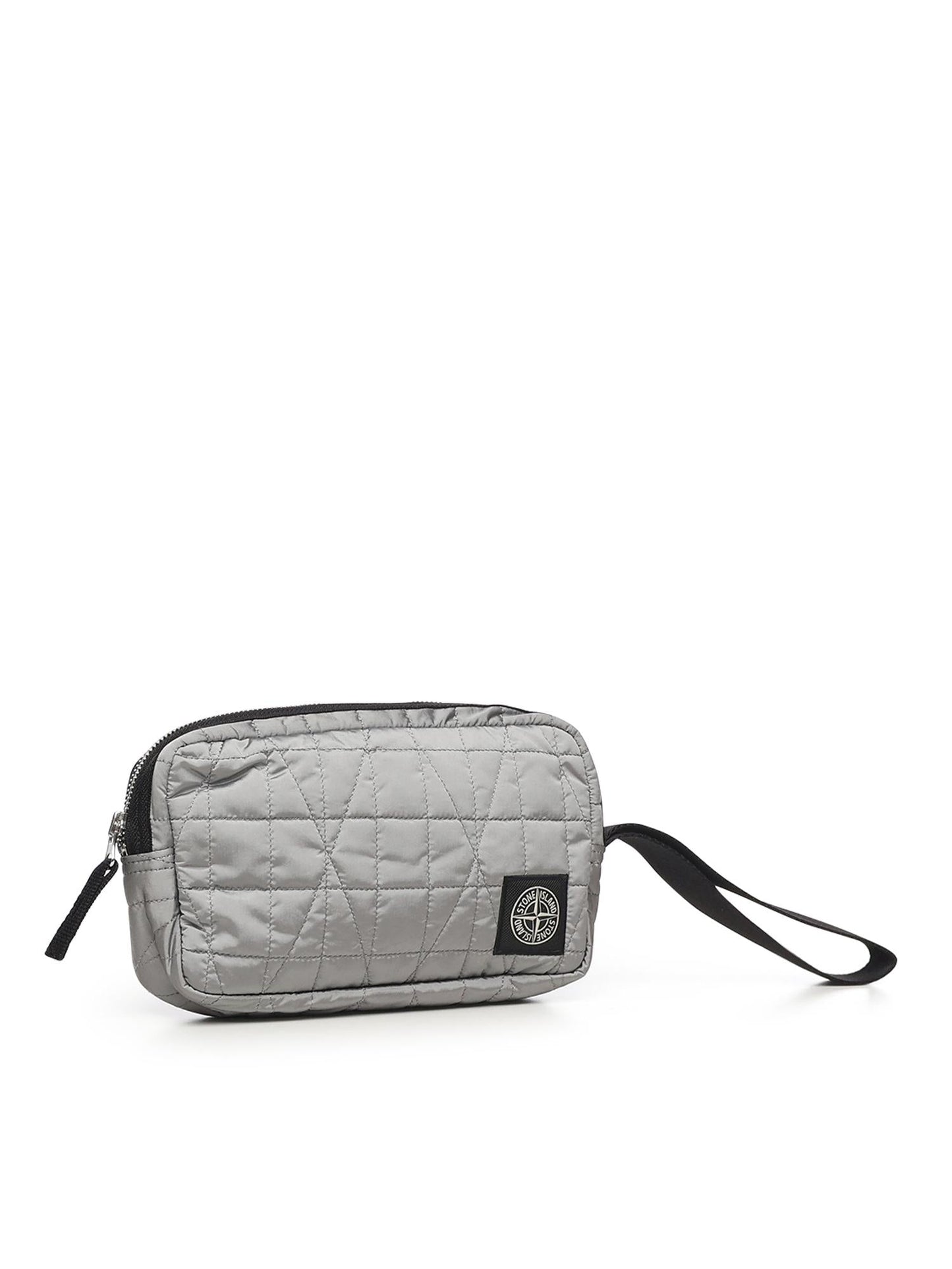 Pochette in nylon metal con logo