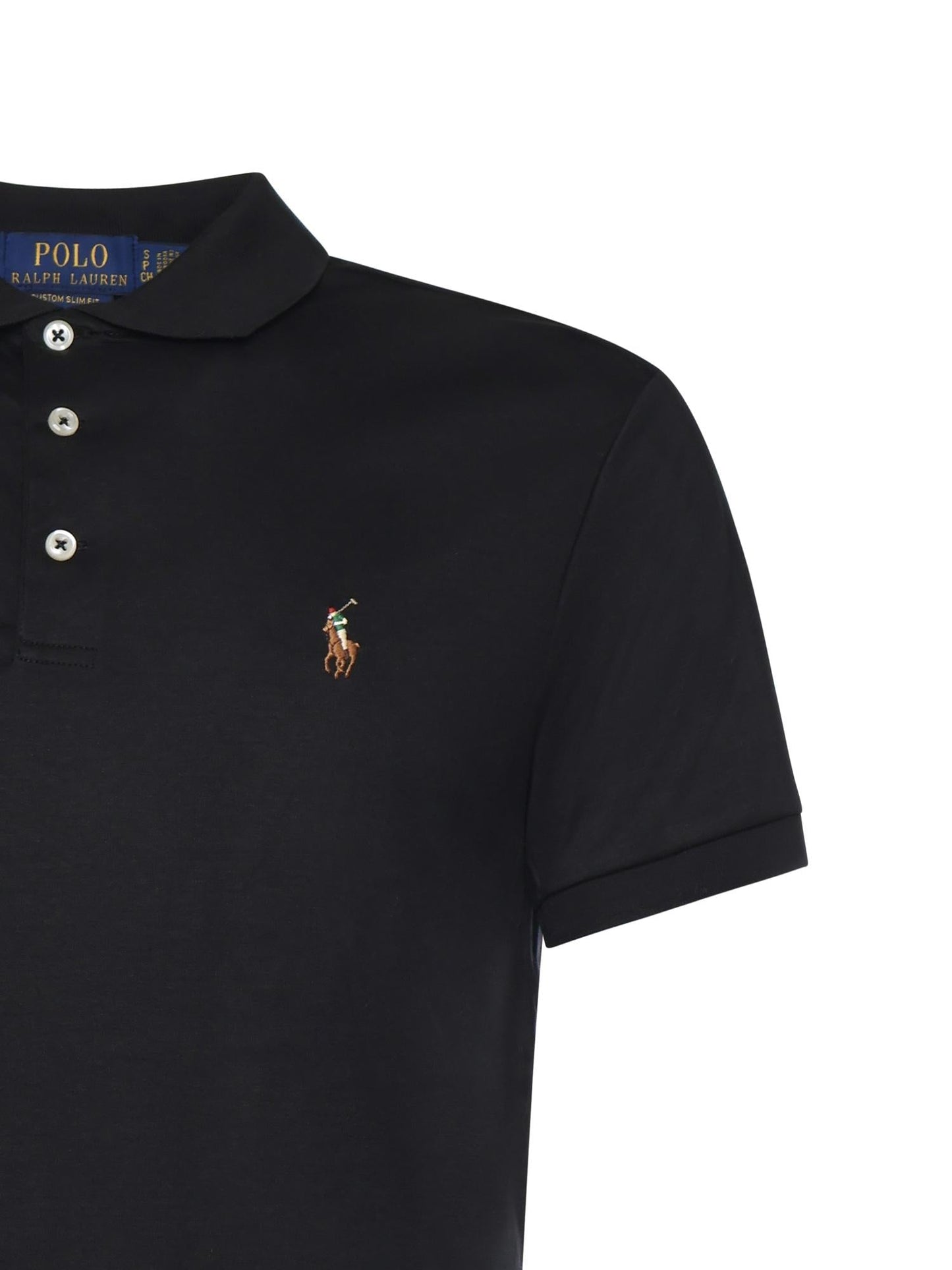 Polo con logo in cotone