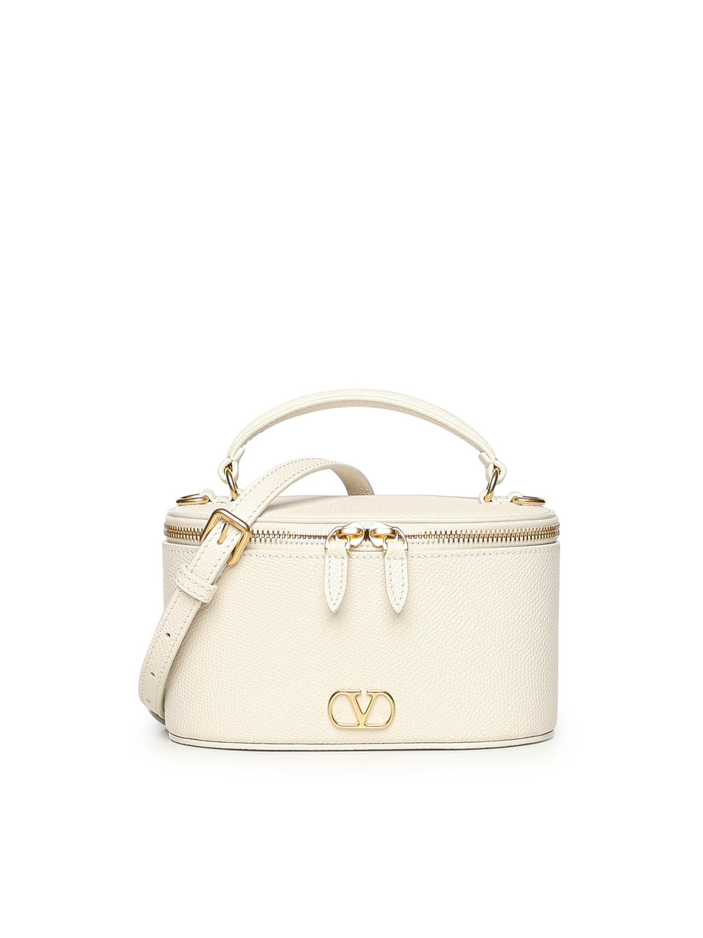 Mini Vanity Bag Vlogo Signature in vitello granato