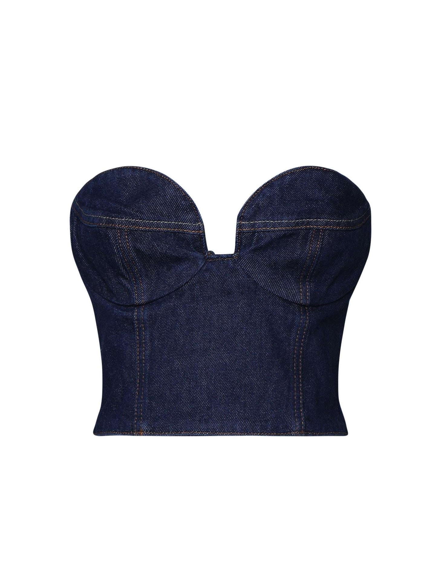 Top a cuore in denim