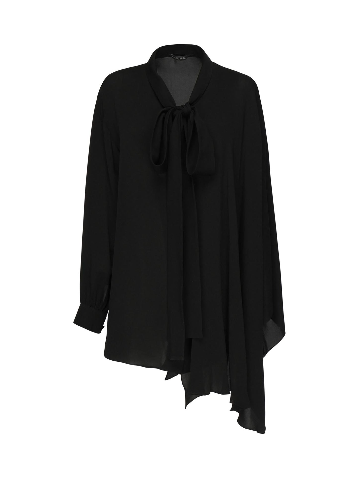 Blusa-sciarpa in georgette di seta
