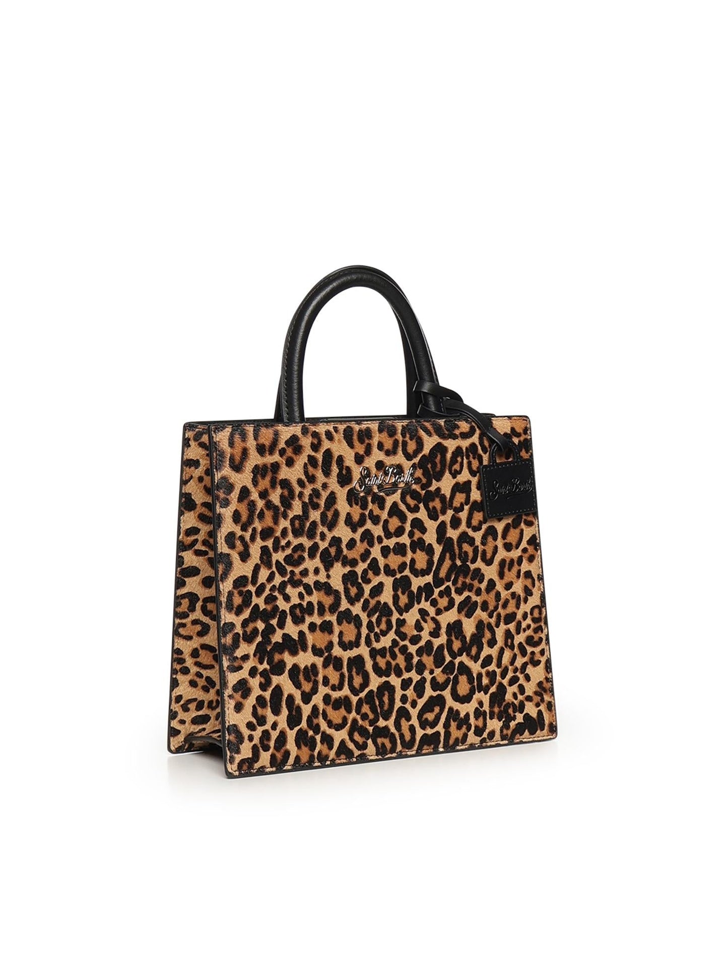 Borsa Shop Bag Midi con stampa leopardata