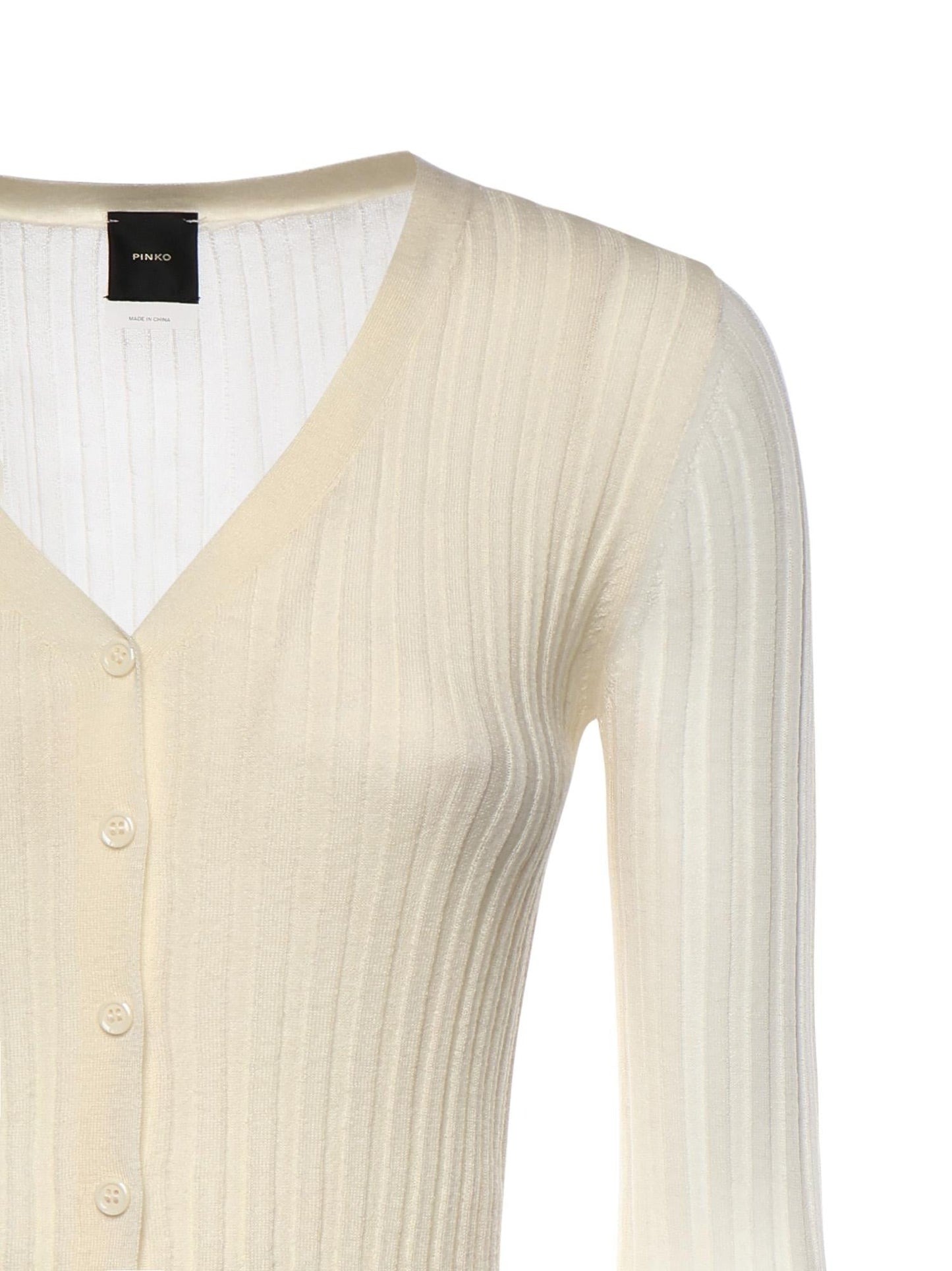 Cardigan in maglia leggera a coste