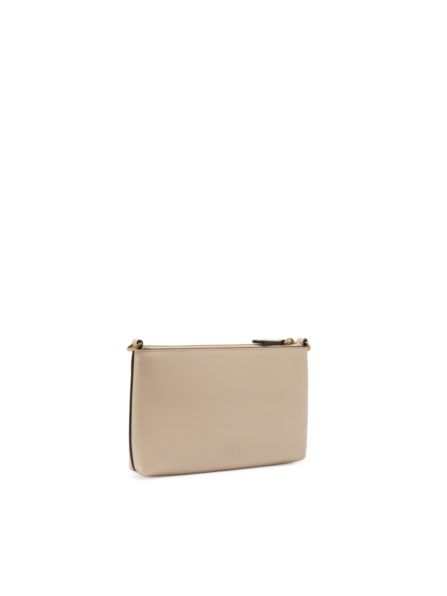 Pochette piatta in pelle con logo Love Birds