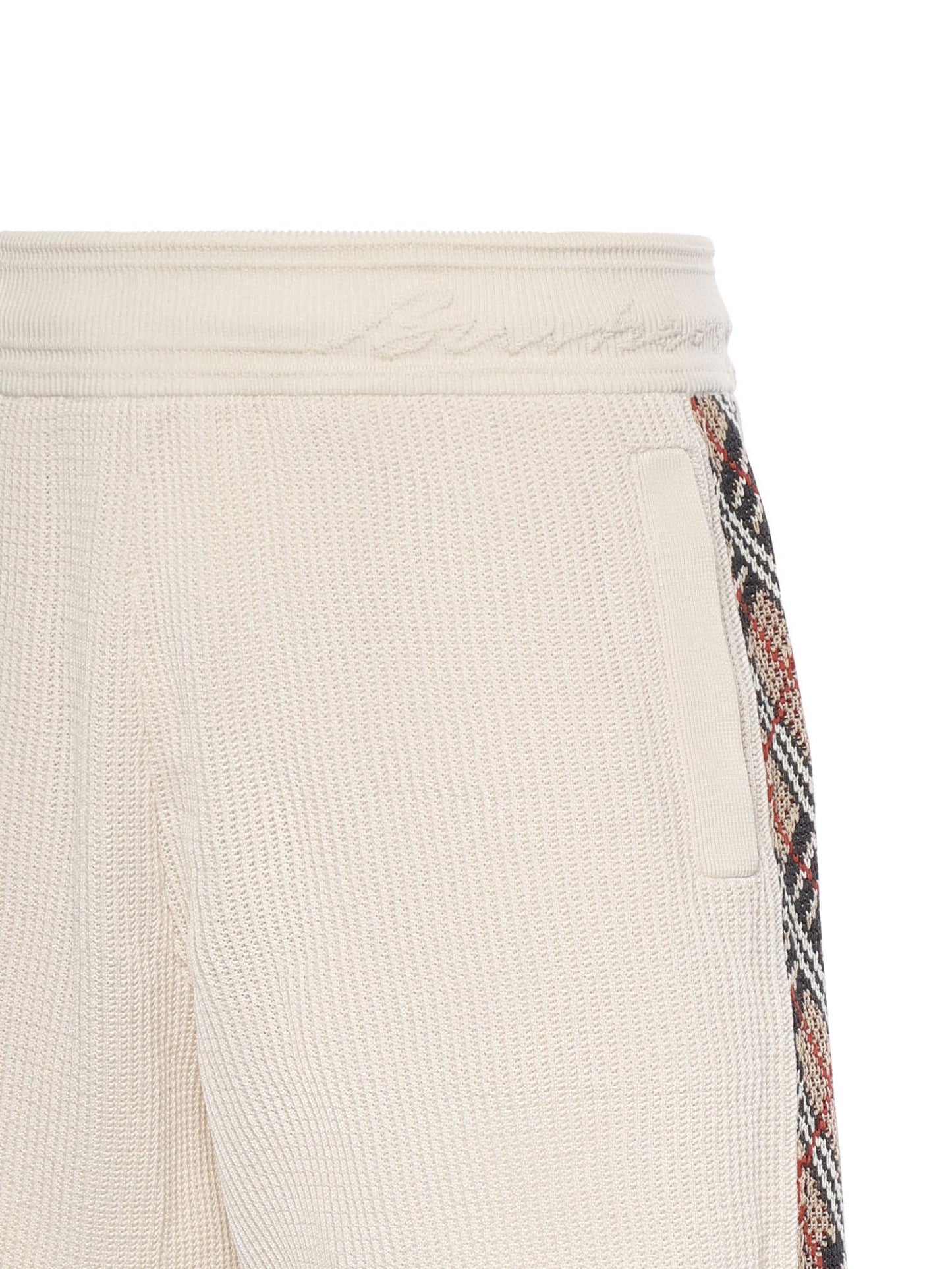 Shorts in cotone con finiture Check