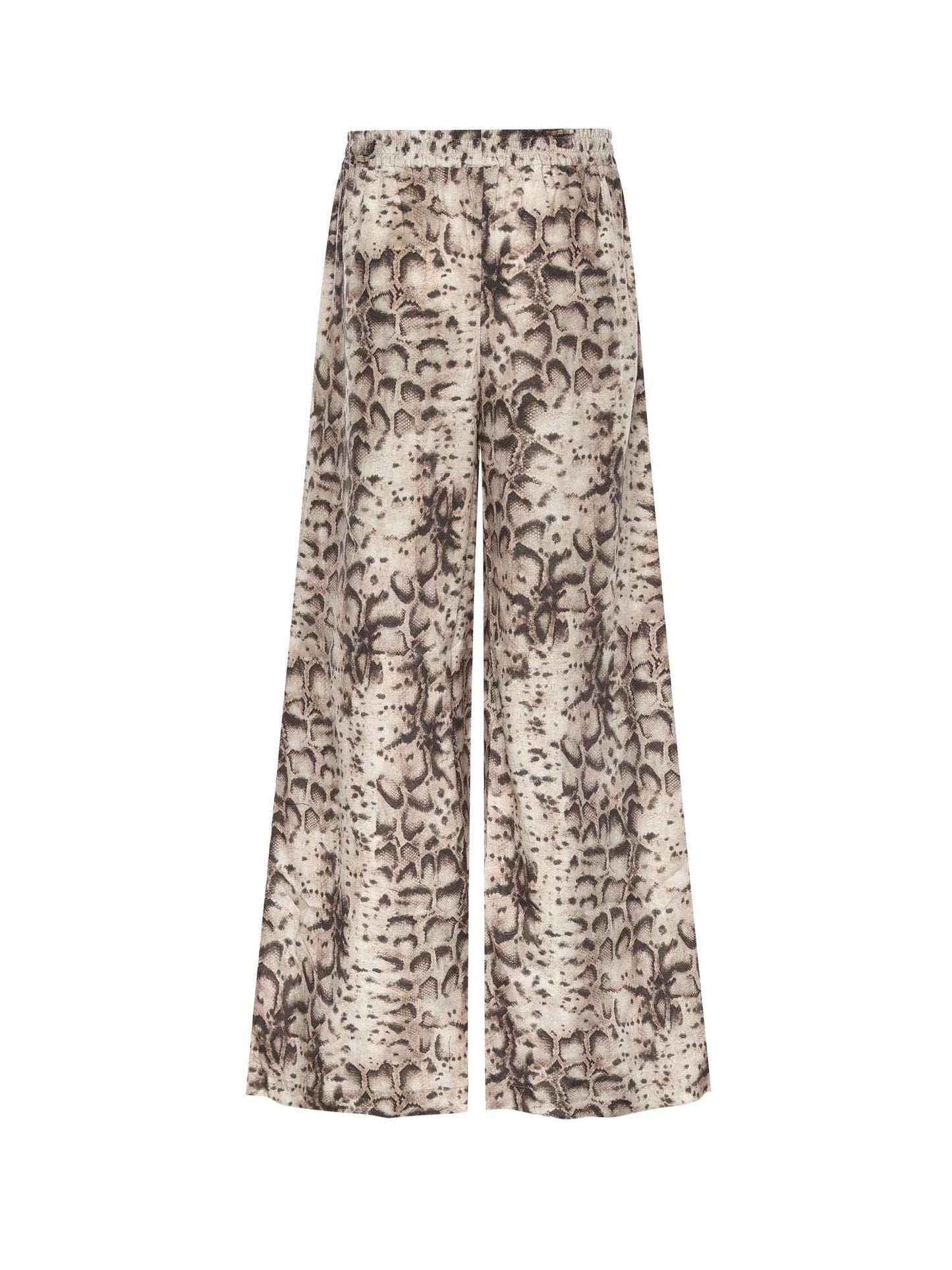 Pantaloni ampi con stampa snake