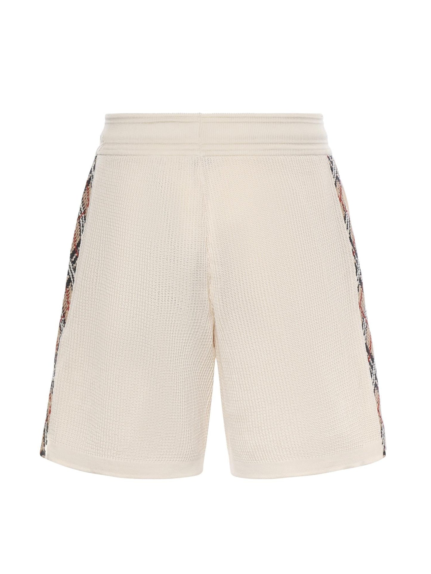 Shorts in cotone con finiture Check