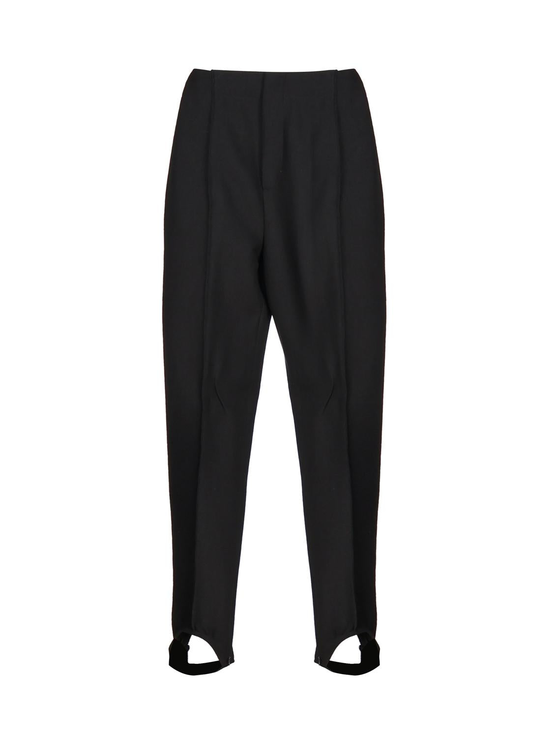 Pantaloni con staffa in cotone strutturato