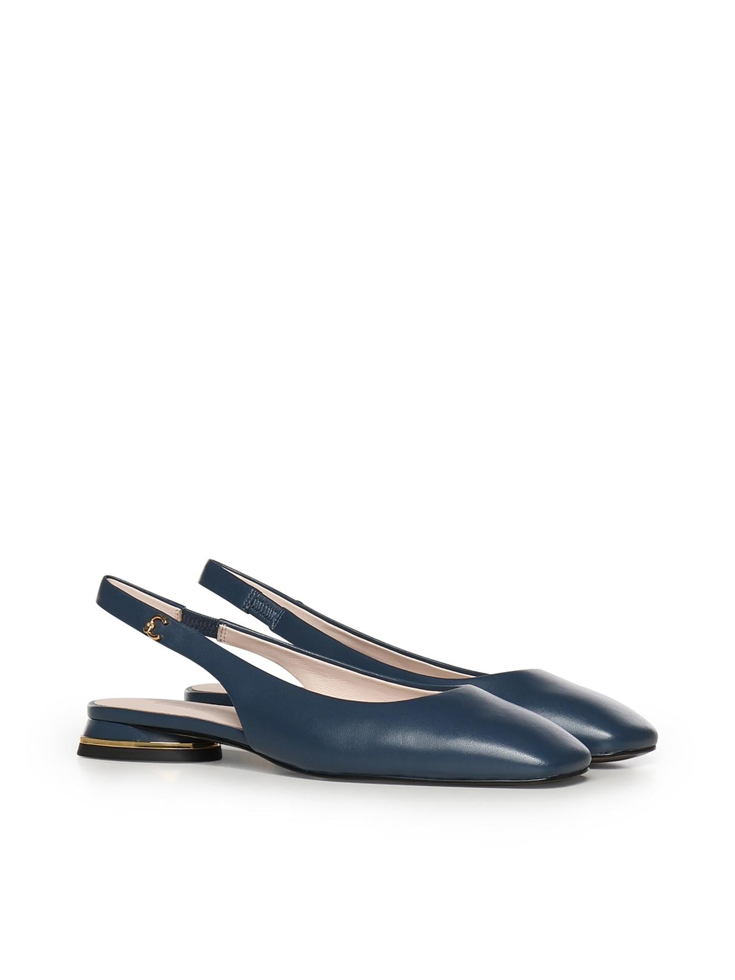Ballerine slingback in pelle