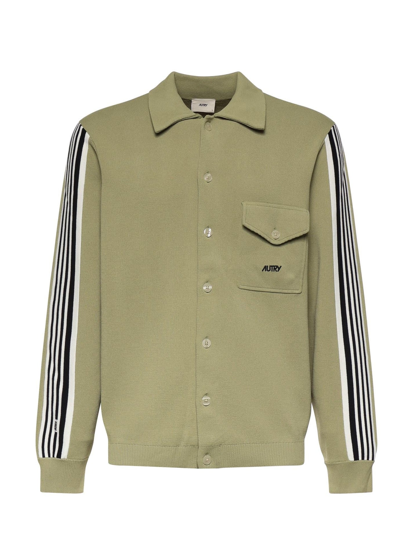 Overshirt in maglia di viscosa con logo