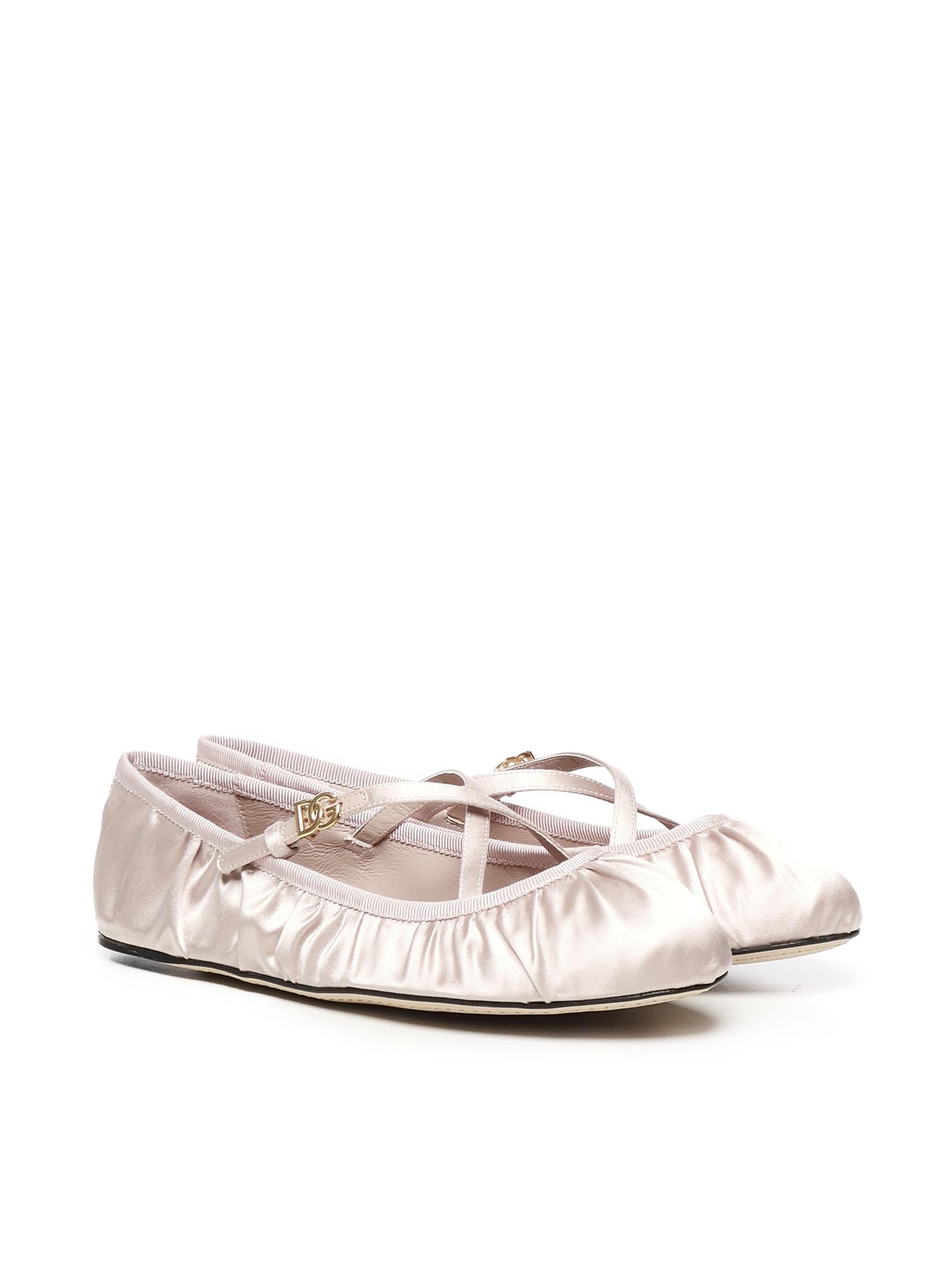 Ballerine in raso con logo
